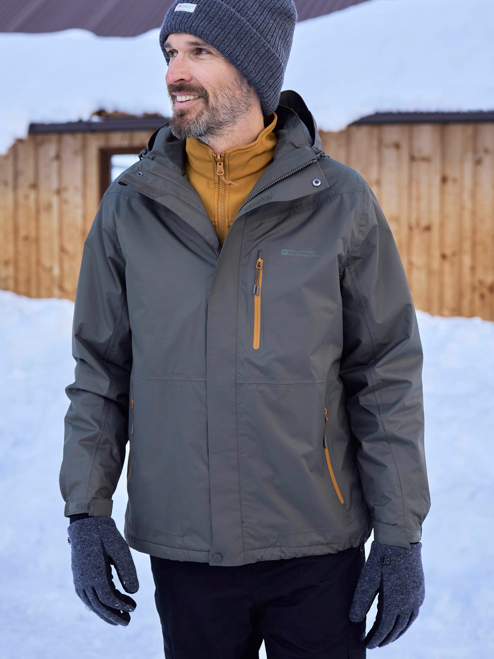Mountain Warehouse Bracken Extreme Mens 3 In 1 Rain Jacket