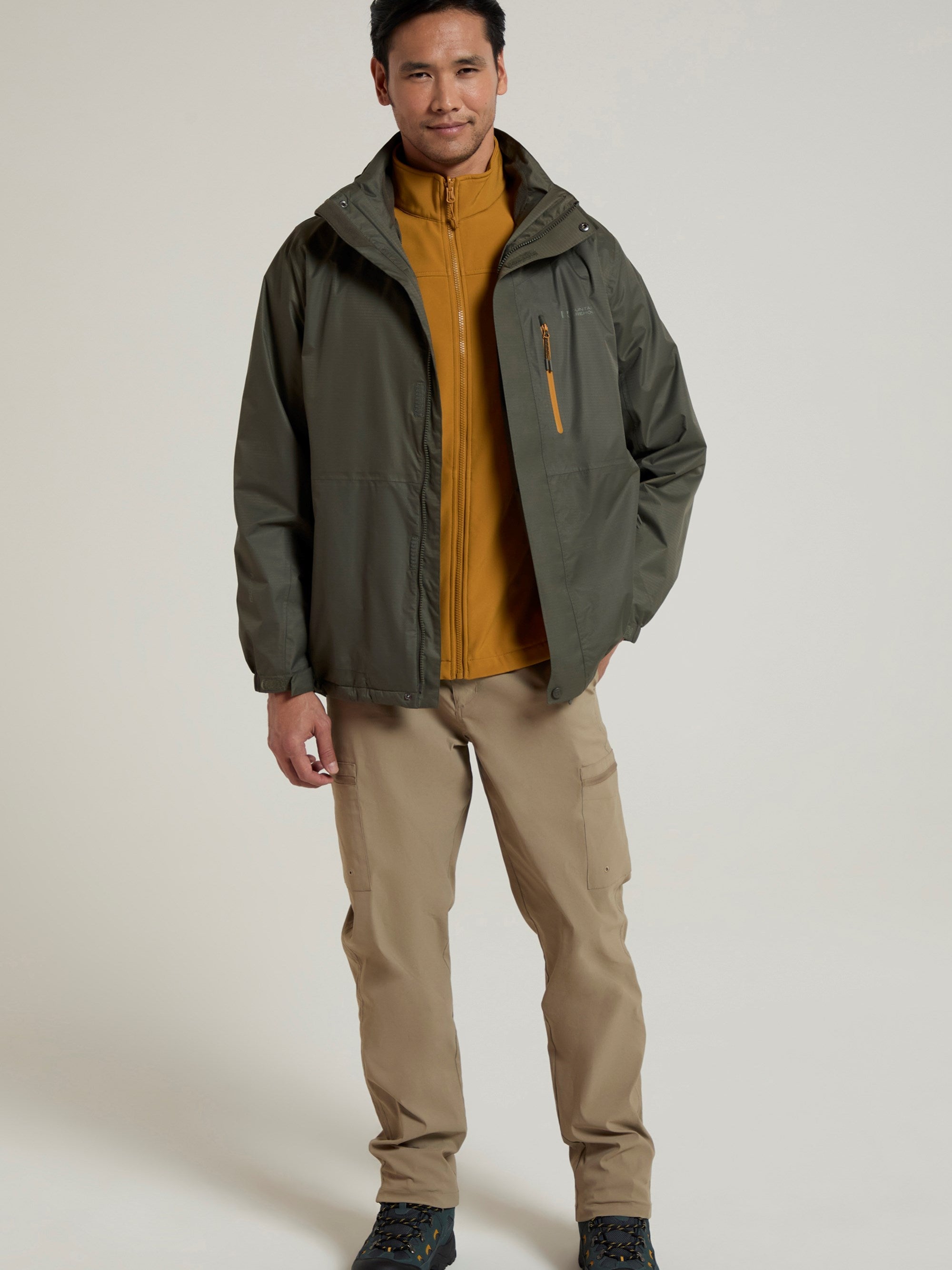 Mountain Warehouse Bracken Extreme Mens 3 In 1 Rain Jacket