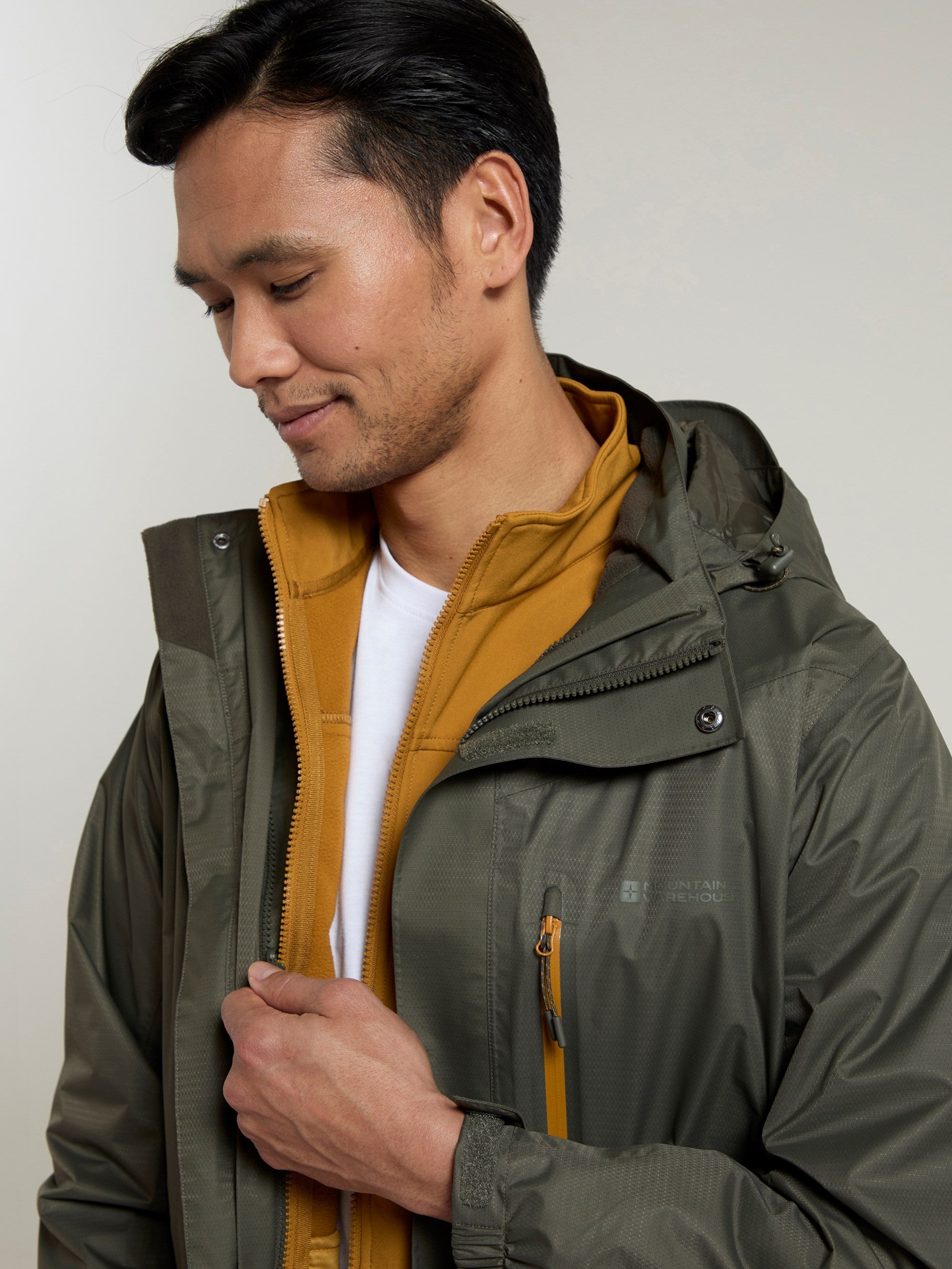 Mountain Warehouse Bracken Extreme Mens 3 In 1 Rain Jacket