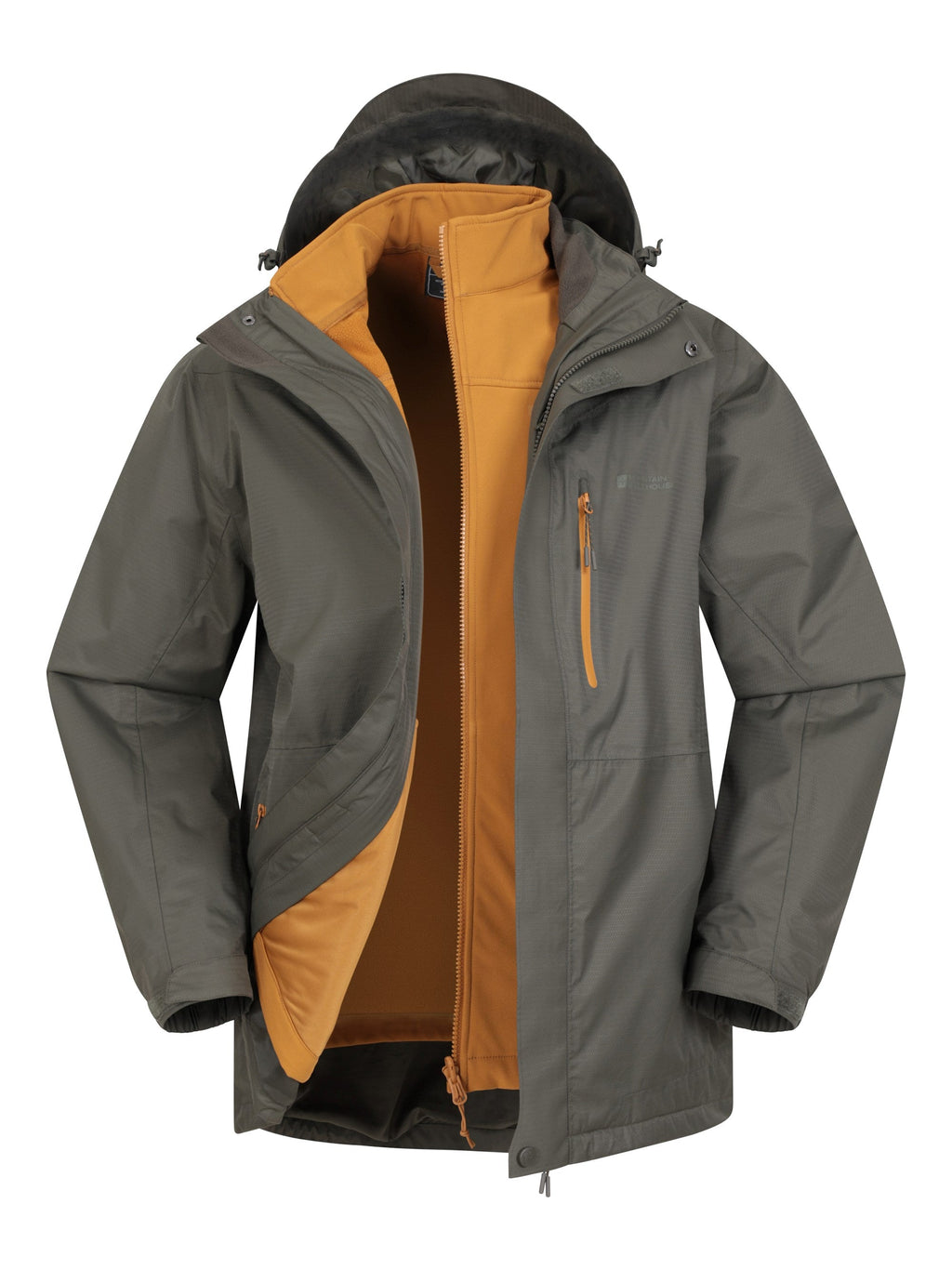 Mountain Warehouse Bracken Extreme Mens 3 In 1 Rain Jacket