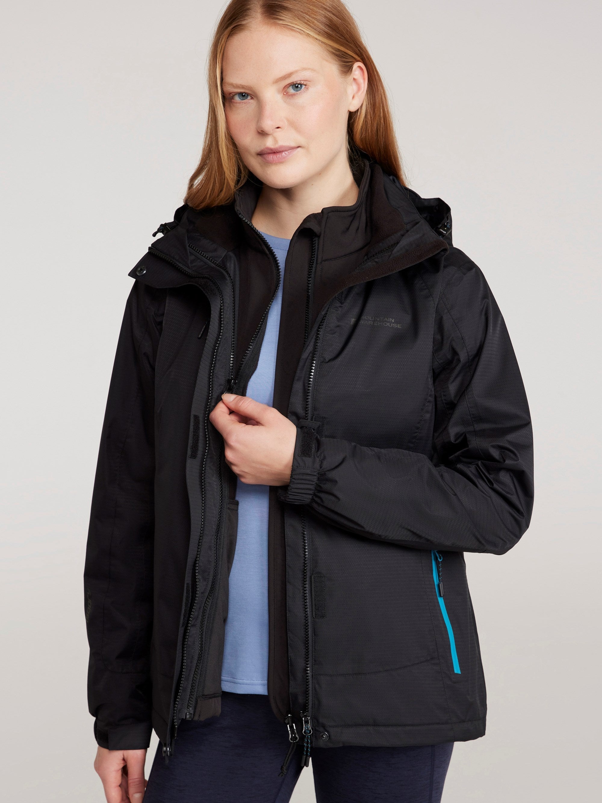 Mountain Warehouse Bracken Extreme Womens 3 in 1 Waterproof Jacket
