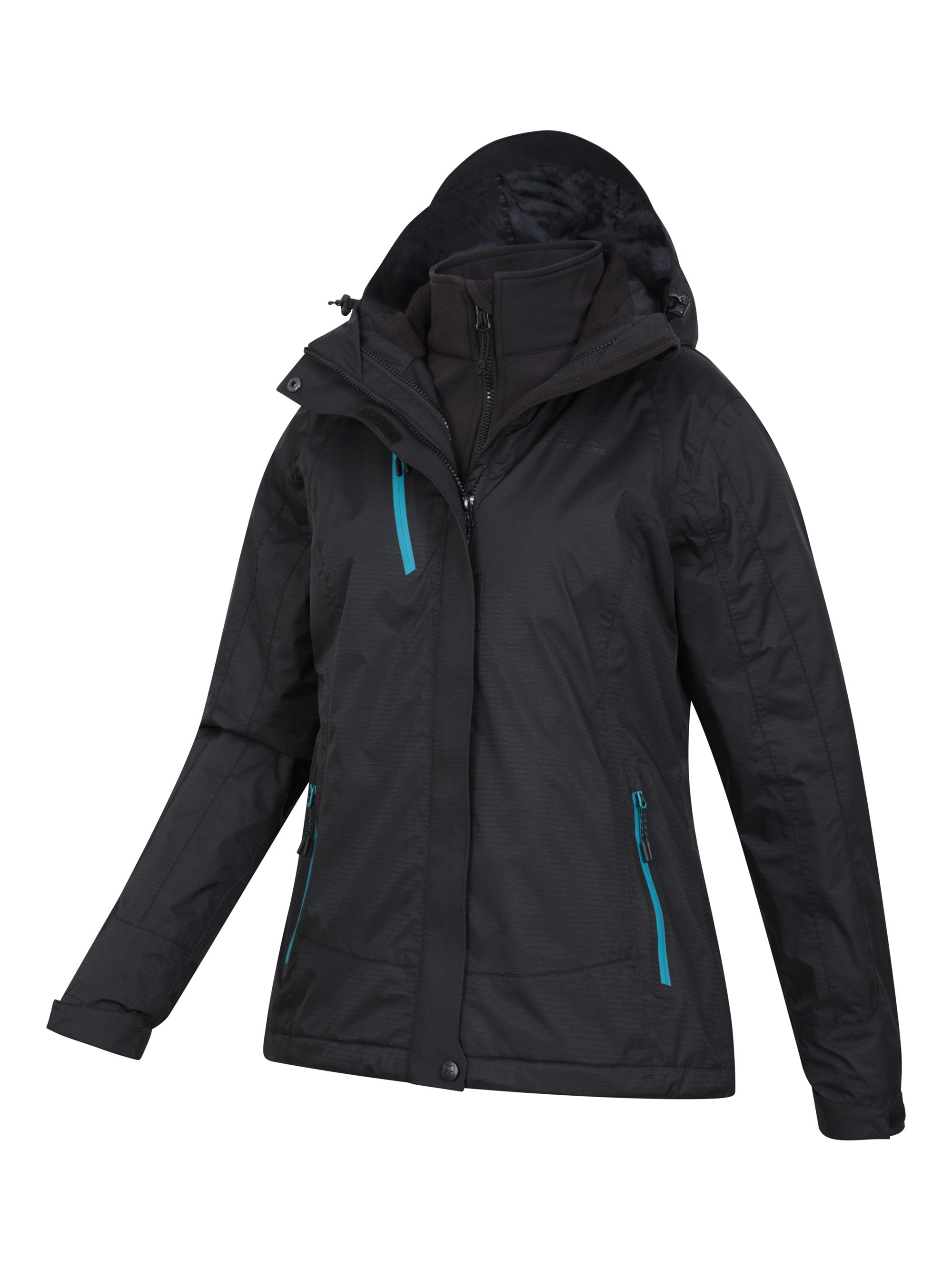 Mountain Warehouse Bracken Extreme Womens 3 in 1 Waterproof Jacket