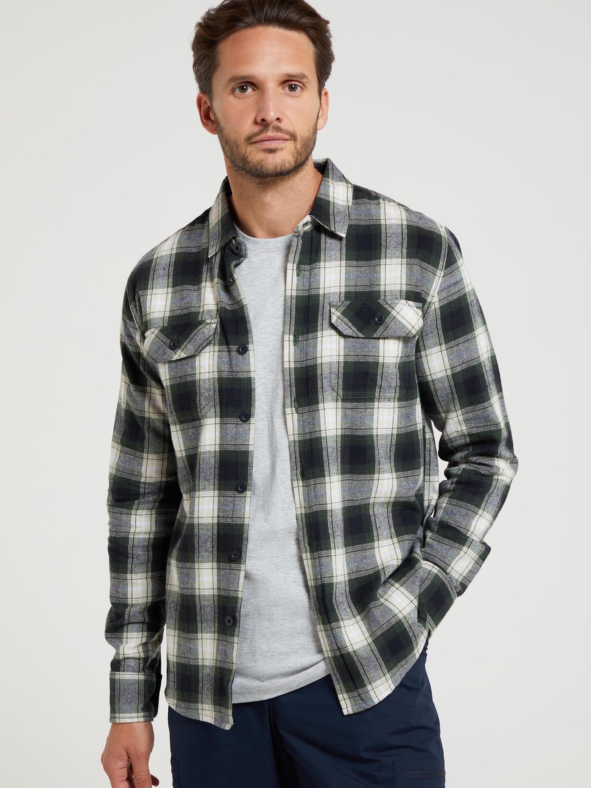 Mountain Warehouse Trace Mens Flannel Long Sleeve Shirt