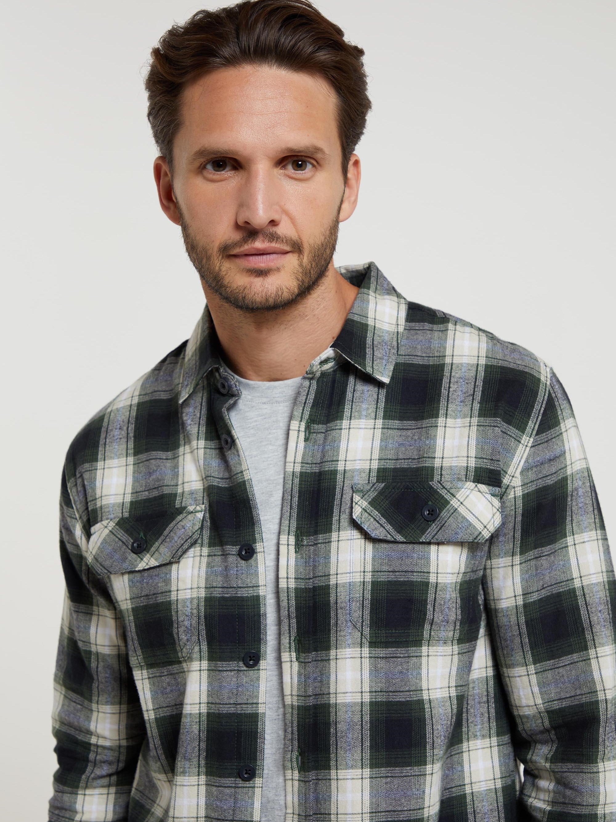 Mountain Warehouse Trace Mens Flannel Long Sleeve Shirt