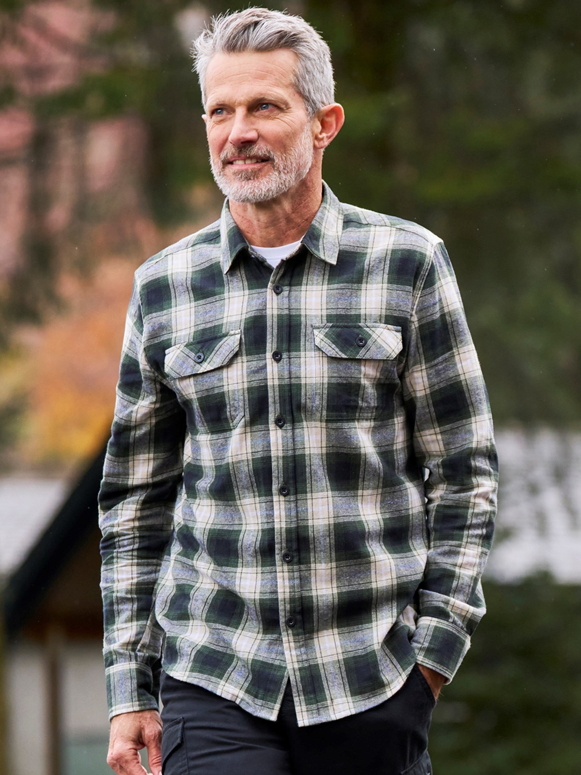 Mountain Warehouse Trace Mens Flannel Long Sleeve Shirt