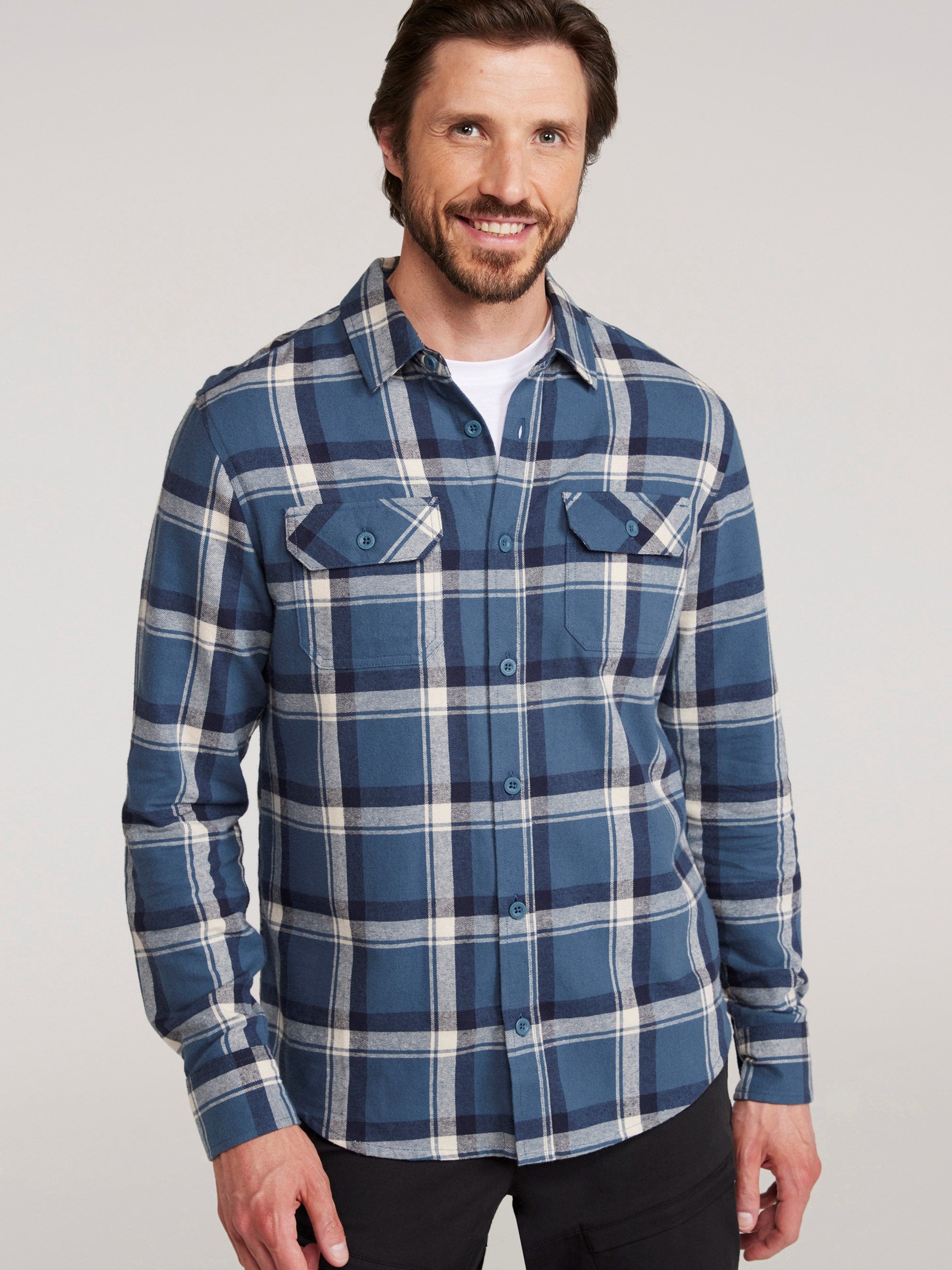 Mountain Warehouse Trace Mens Flannel Long Sleeve Shirt