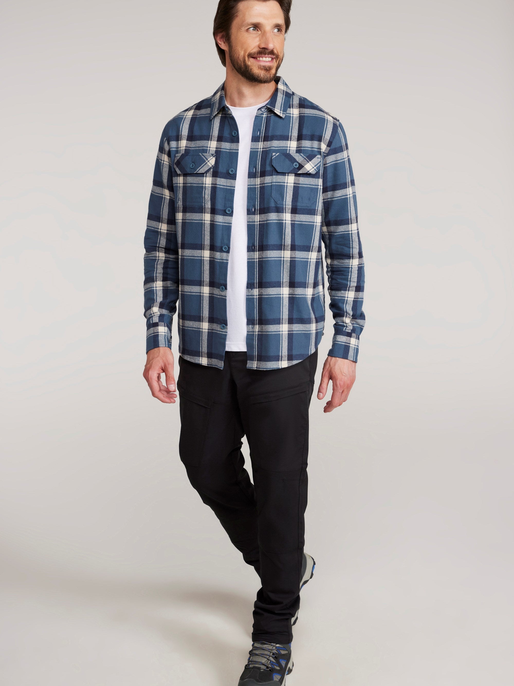 Mountain Warehouse Trace Mens Flannel Long Sleeve Shirt