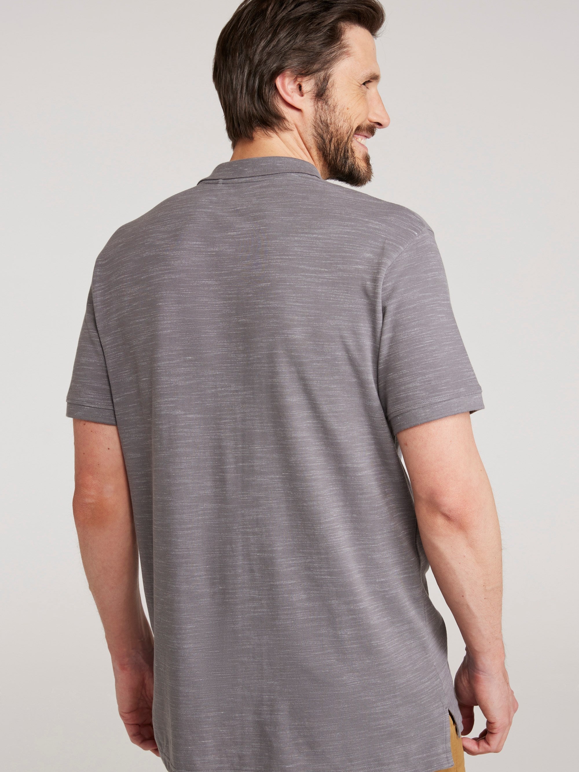Mountain Warehouse Dawnay Pique Slub Textured Mens Polo Shirt