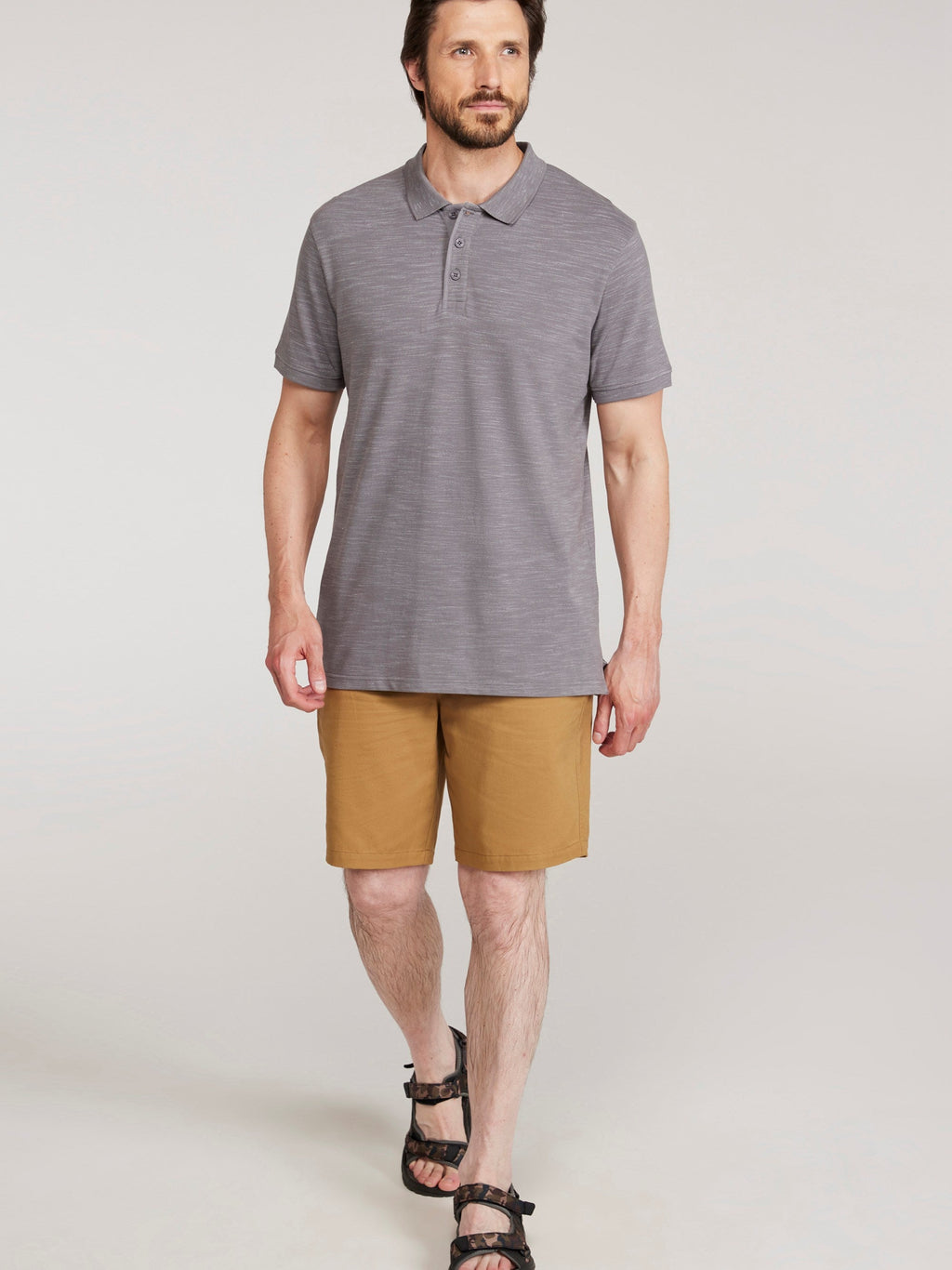 Mountain Warehouse Dawnay Pique Slub Textured Mens Polo Shirt