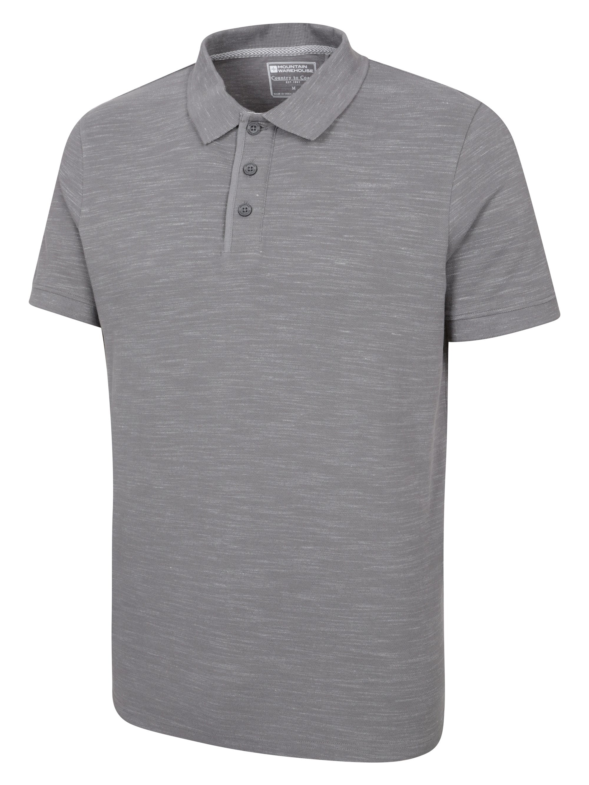 Mountain Warehouse Dawnay Pique Slub Textured Mens Polo Shirt