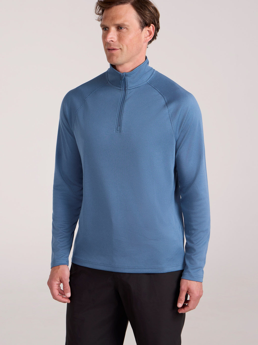 Mountain Warehouse Top Spin Mens Textured Half-Zip Midlayer