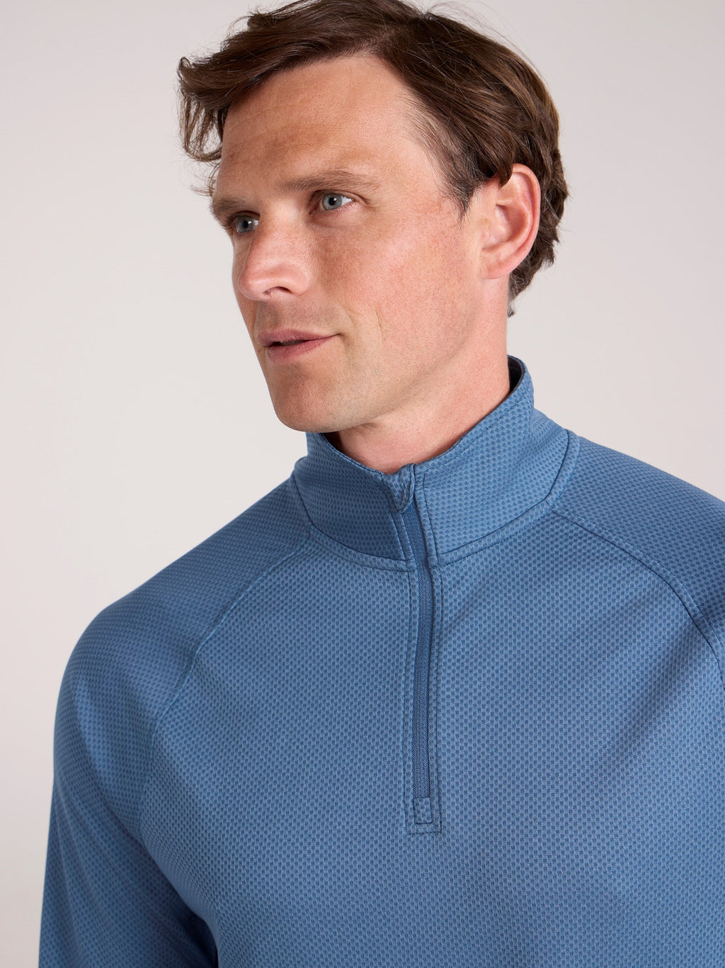 Mountain Warehouse Top Spin Mens Textured Half-Zip Midlayer