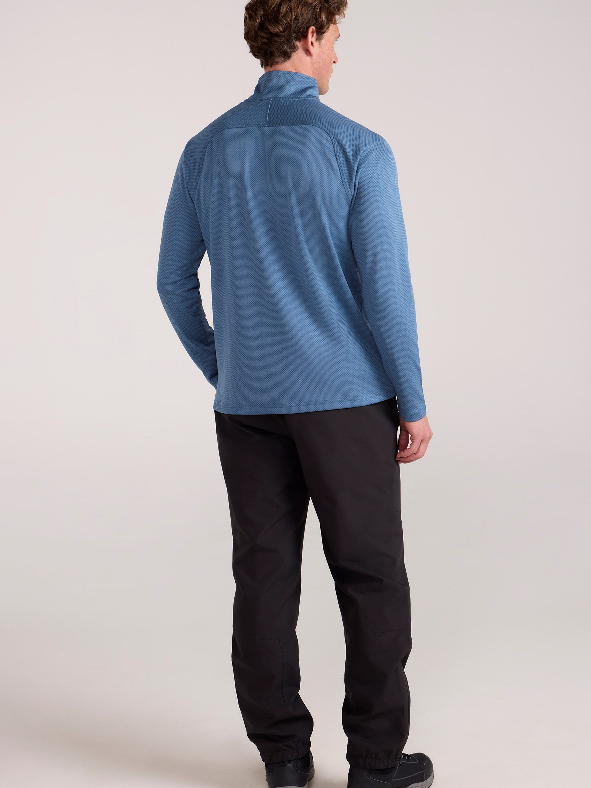Mountain Warehouse Top Spin Mens Textured Half-Zip Midlayer
