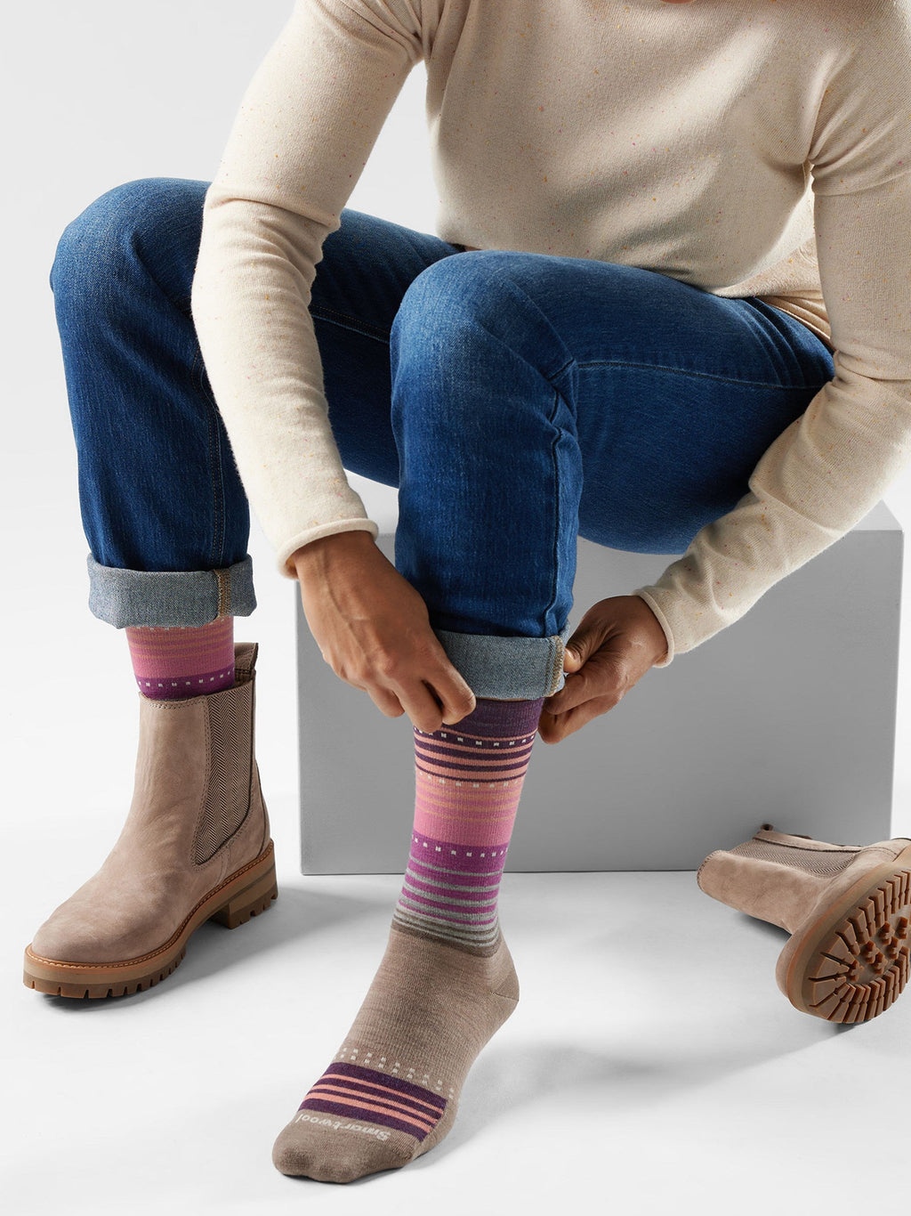 Smartwool Mens Everyday Stitch Stripe Crew Socks