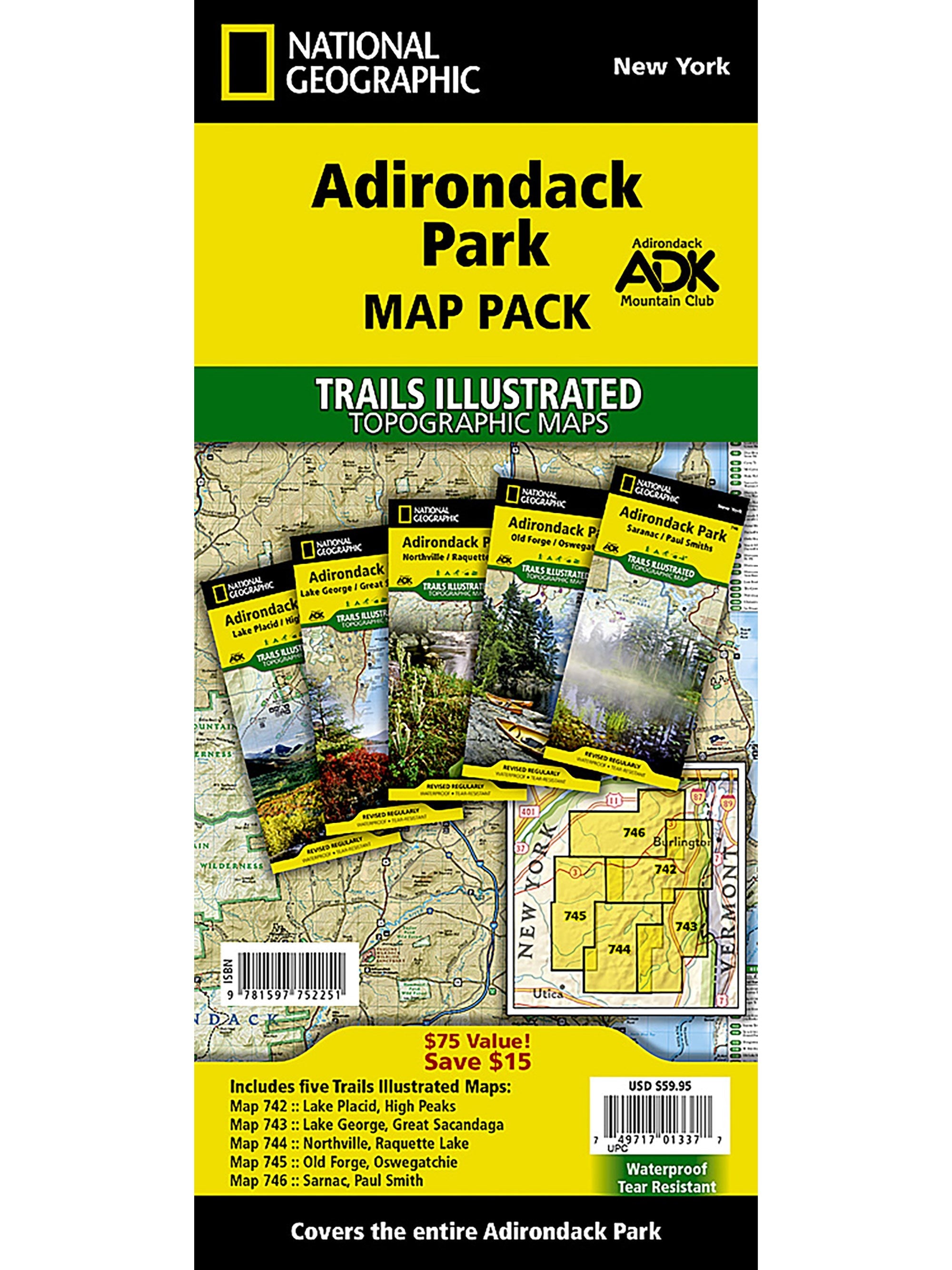 National Geographic Adirondack Park [Map Pack Bundle]