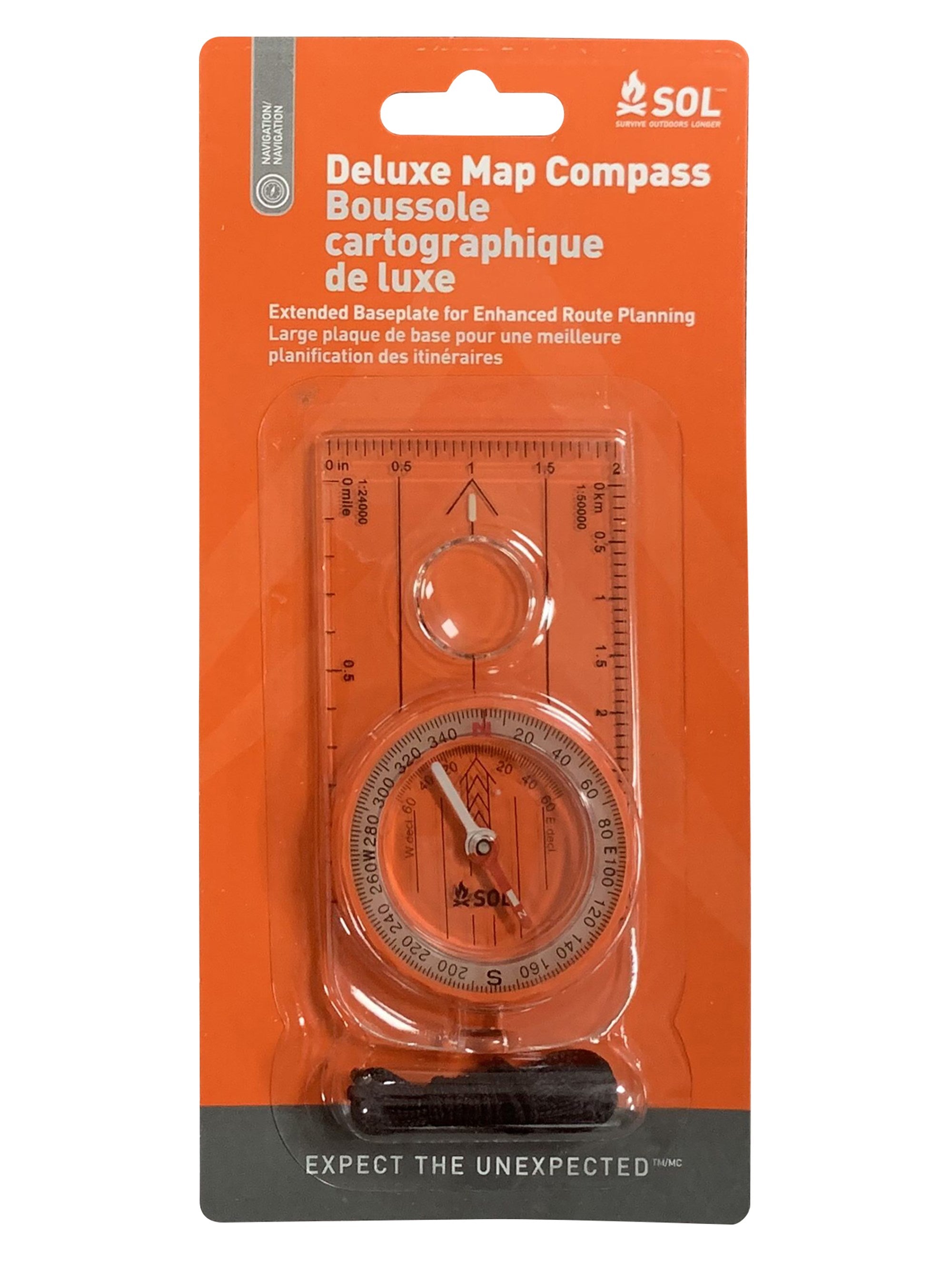 SOL Deluxe Map Compass