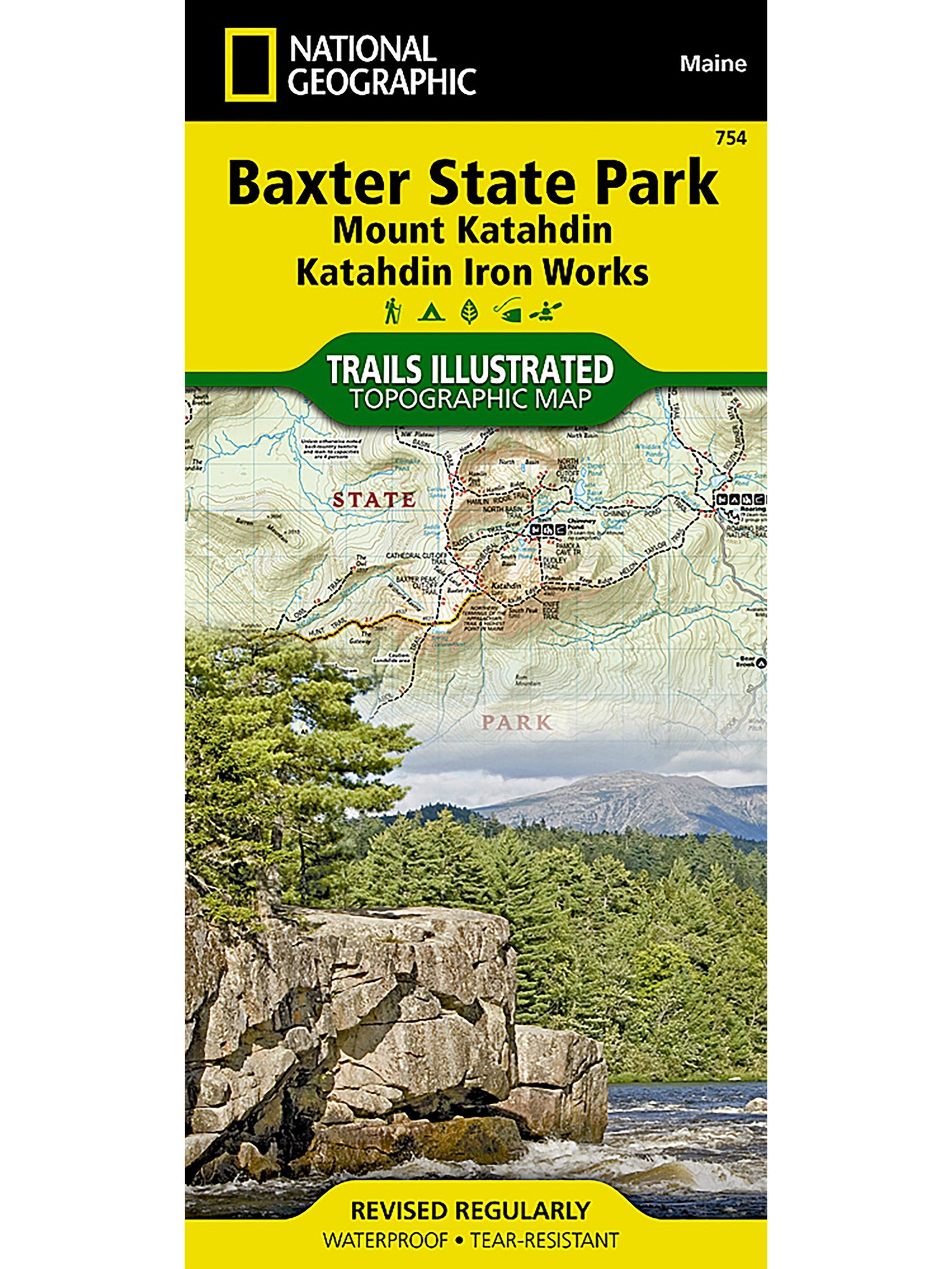 National Geographic Baxter State Park Map [Mount Katahdin, Katahdin Iron Works]