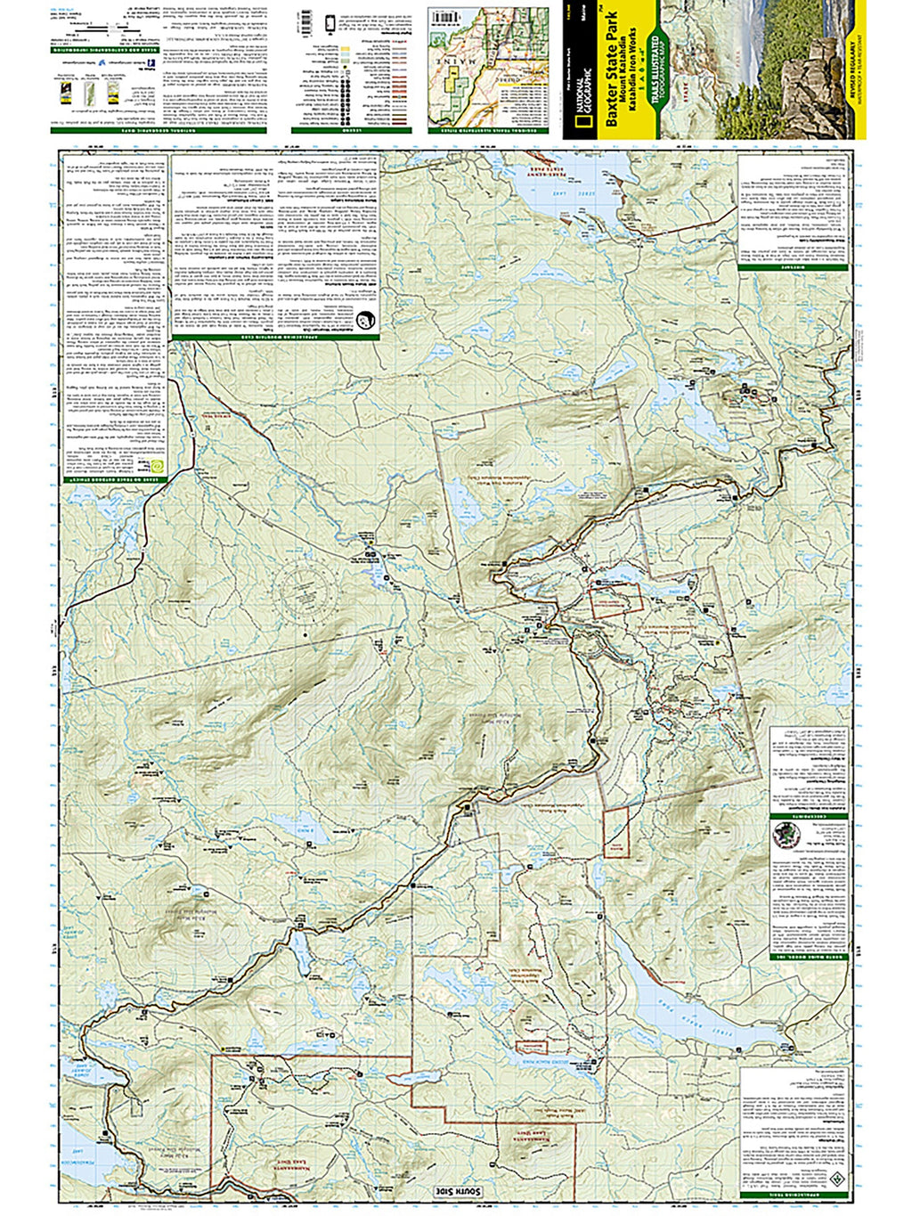 National Geographic Baxter State Park Map [Mount Katahdin, Katahdin Iron Works]