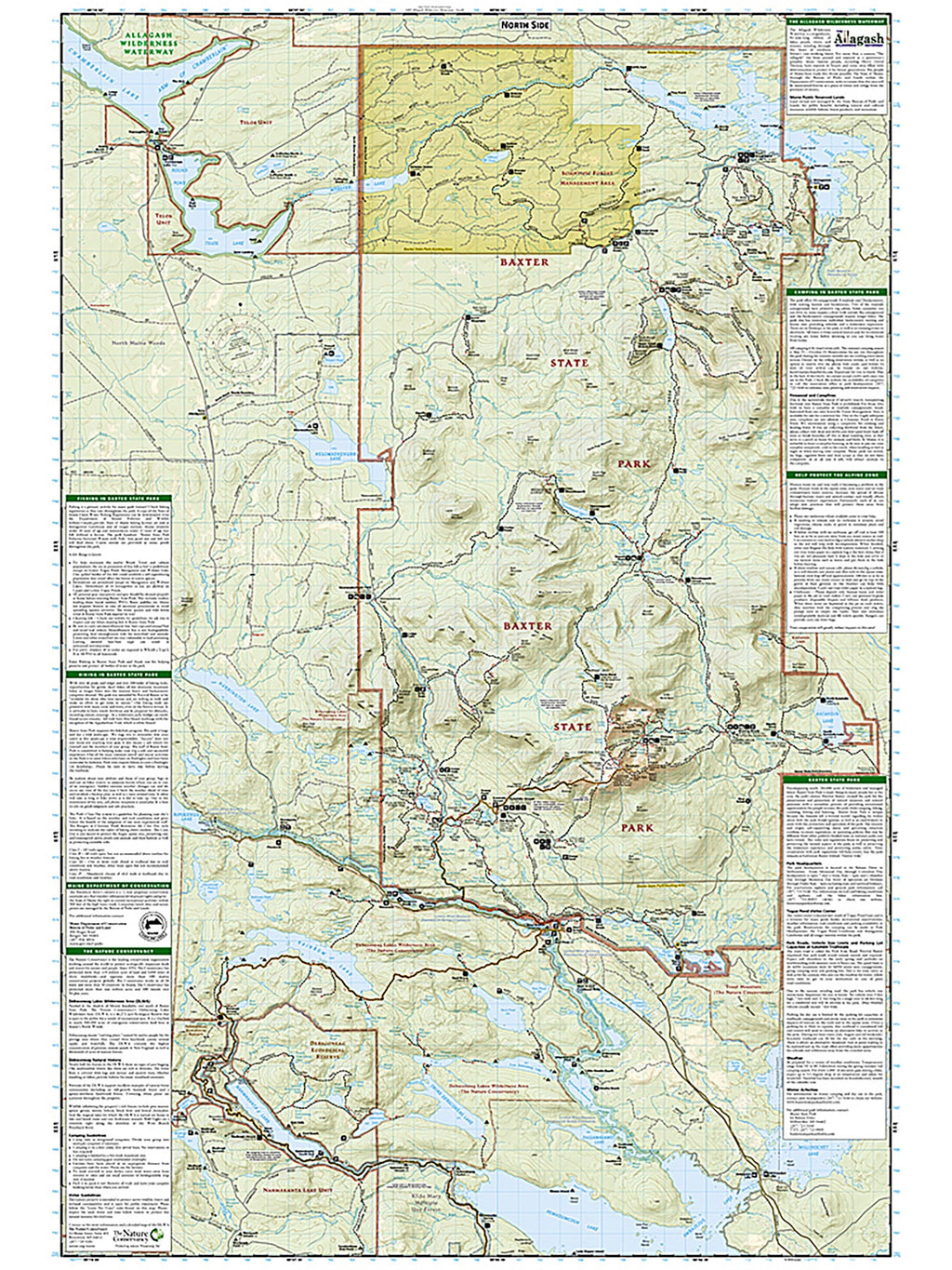 National Geographic Baxter State Park Map [Mount Katahdin, Katahdin Iron Works]