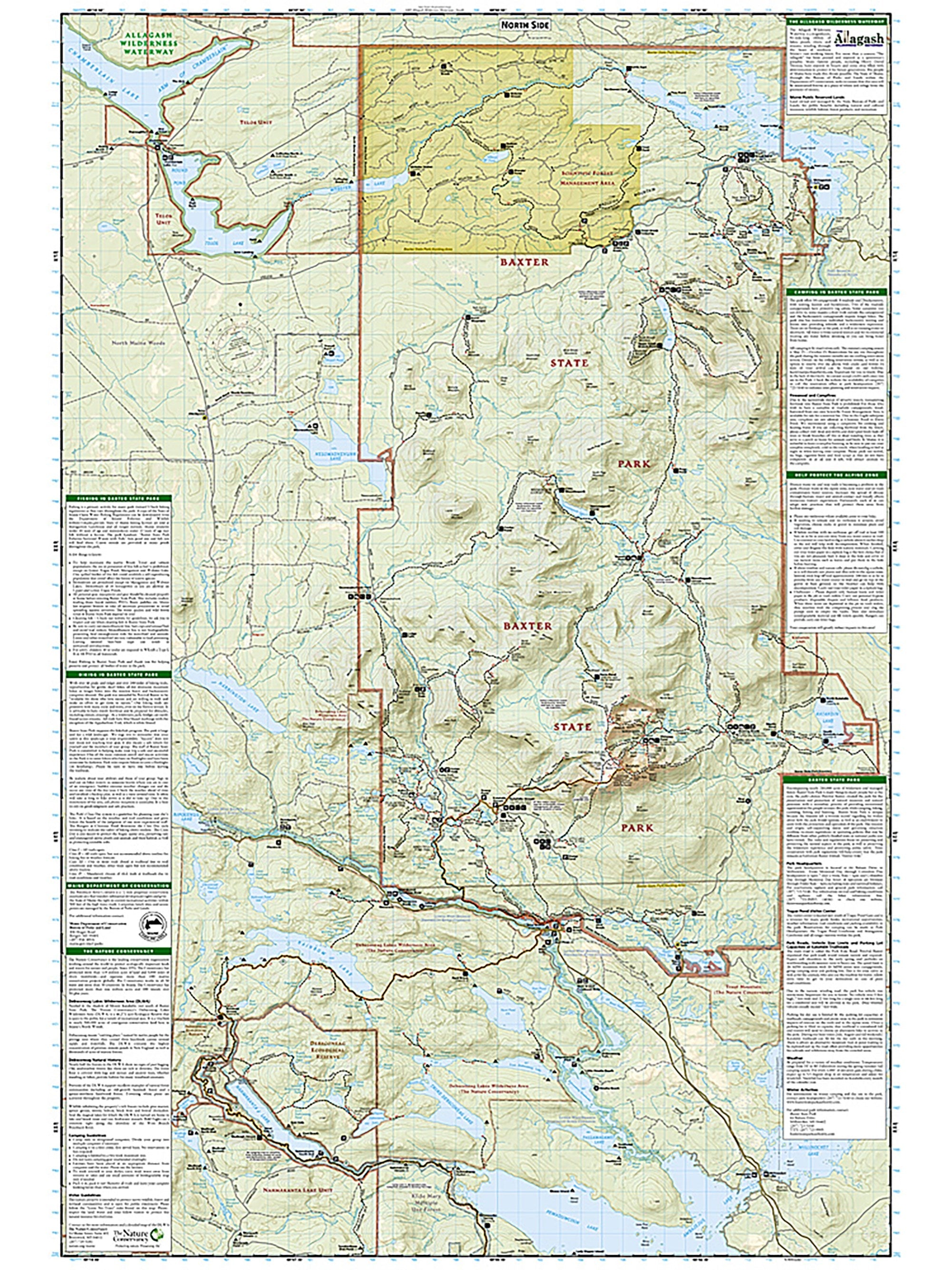 National Geographic Baxter State Park Map [Mount Katahdin, Katahdin Iron Works]