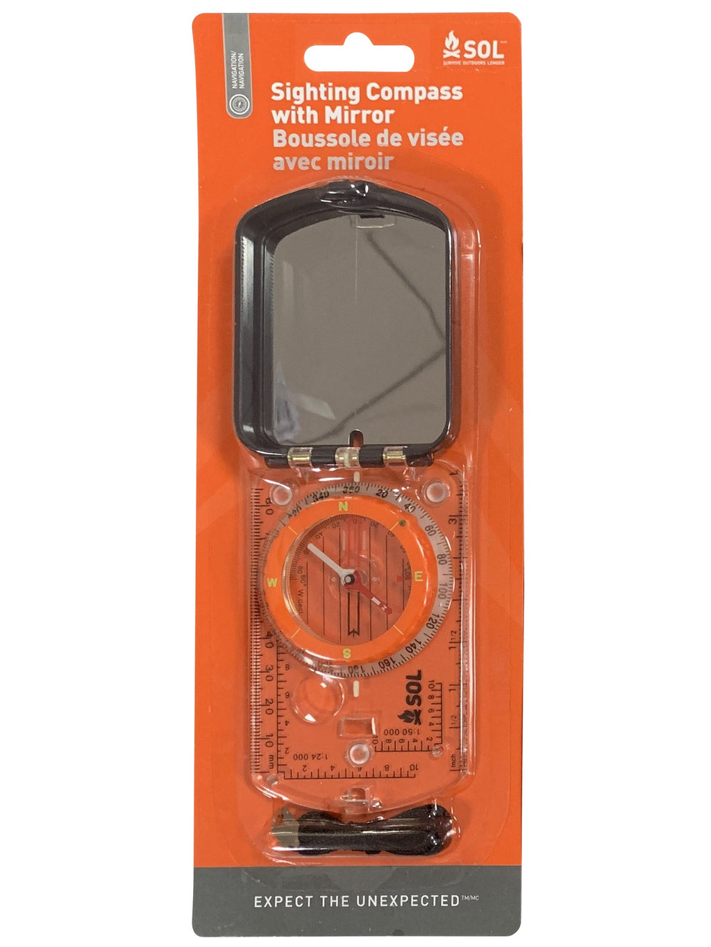 SOL Sighting Compass With Mirror