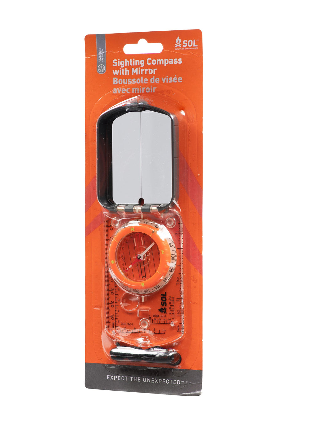 SOL Sighting Compass With Mirror