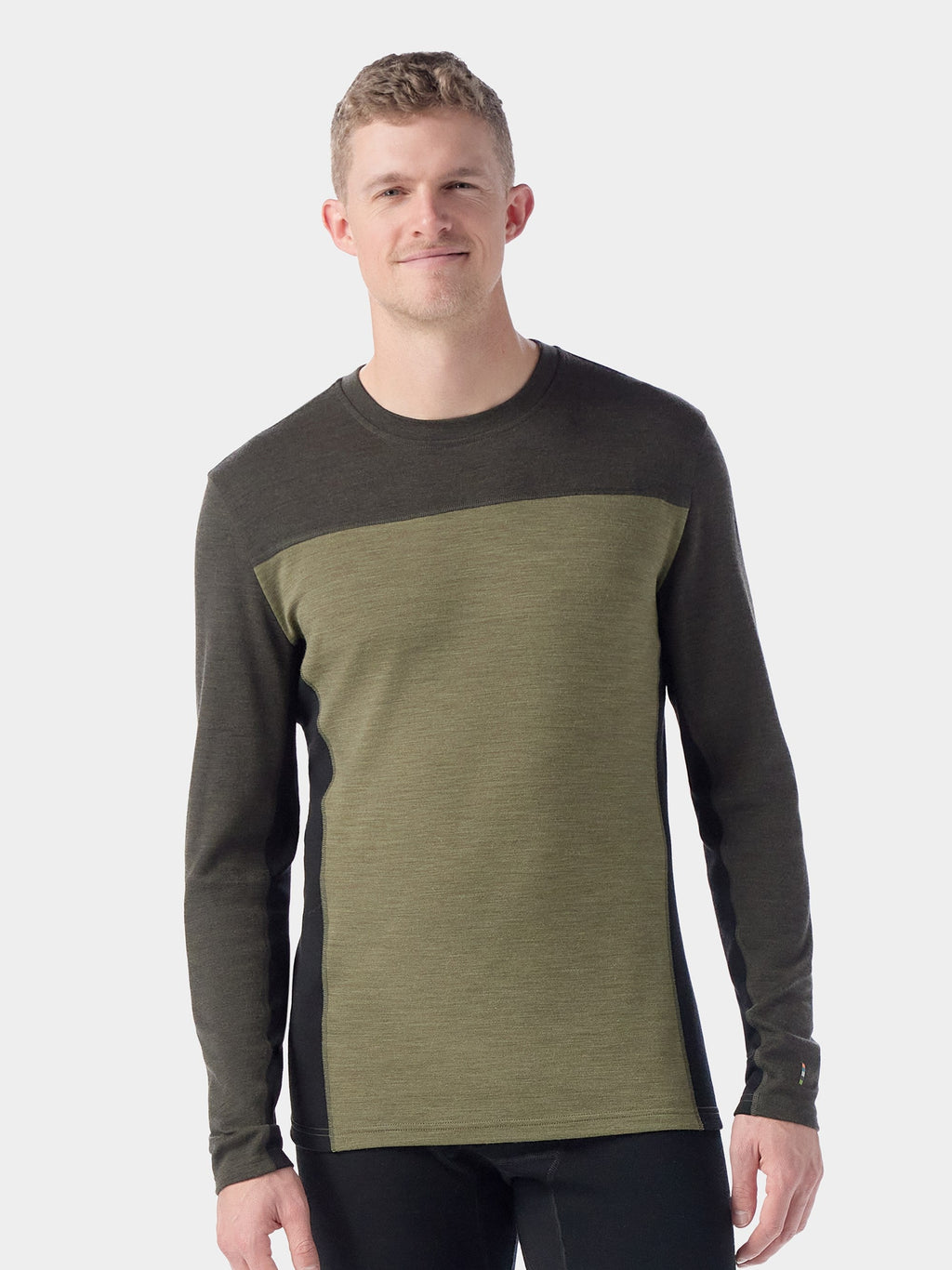 Smartwool Mens Classic Thermal Merino Base Layer Colorblock Crew