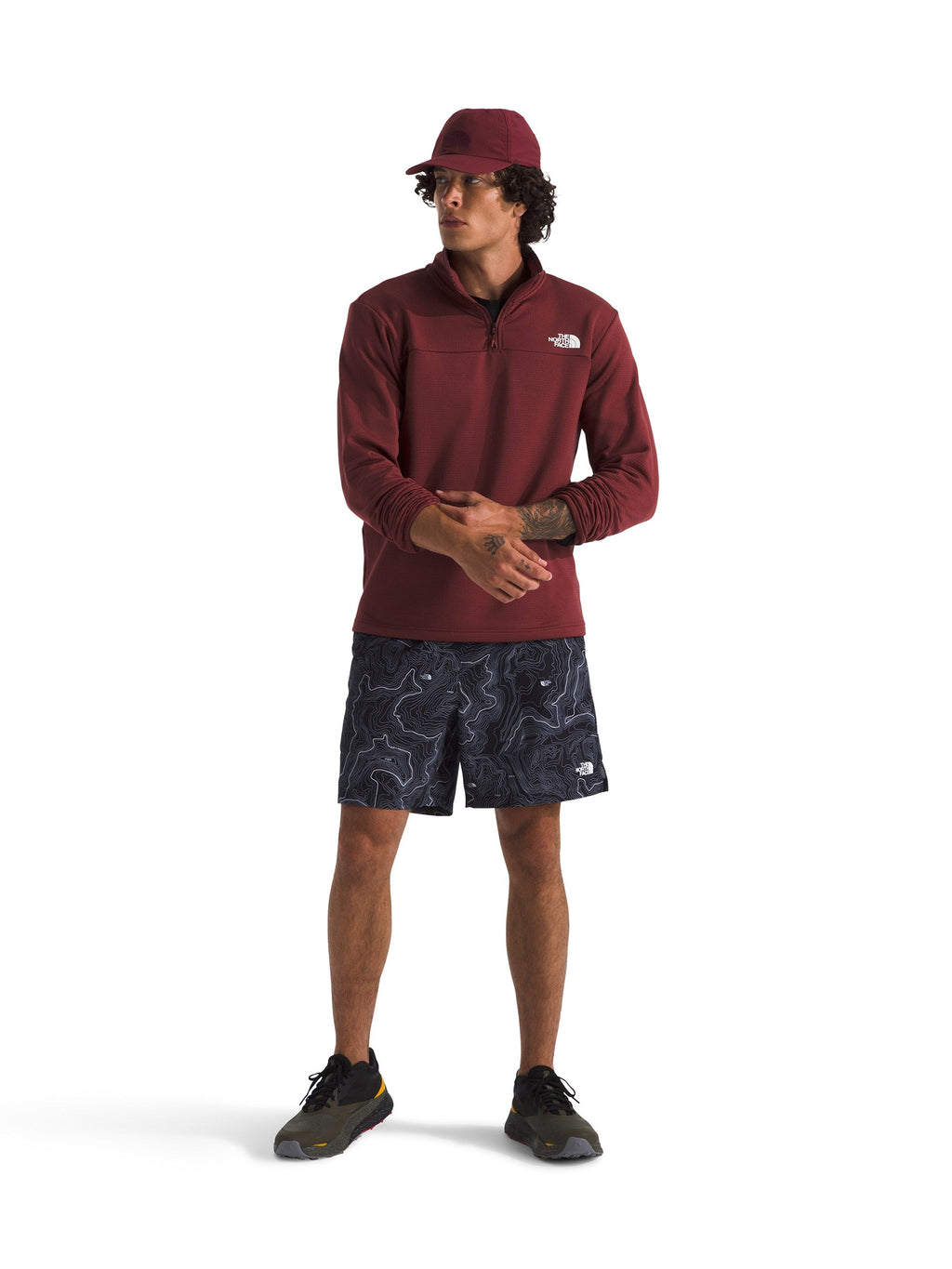 The North Face Mens Cedar Trail Grid Fleece 1/4 Zip