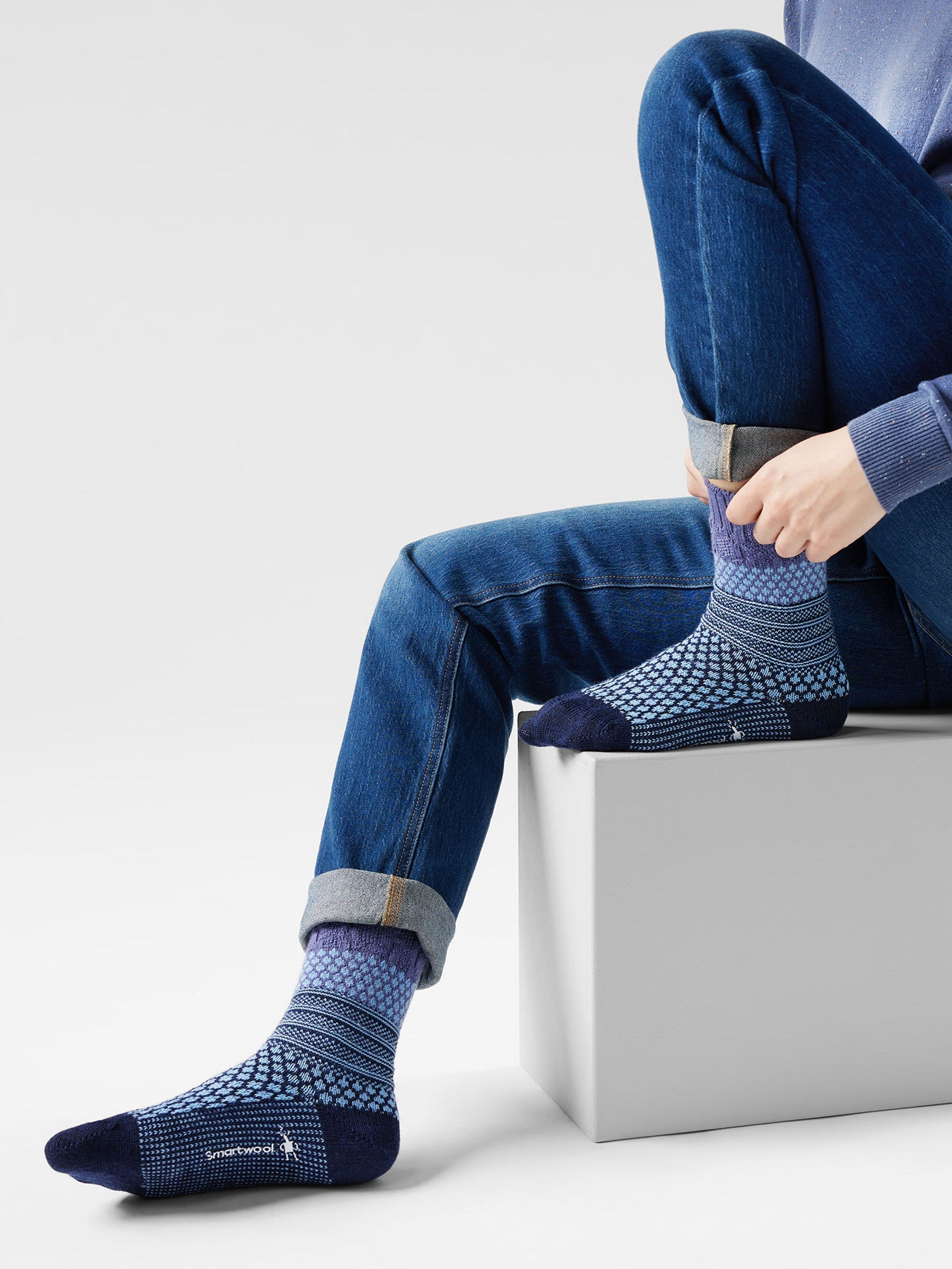 Smartwool Womens Everyday Cozy Popcorn Cable Crew Socks