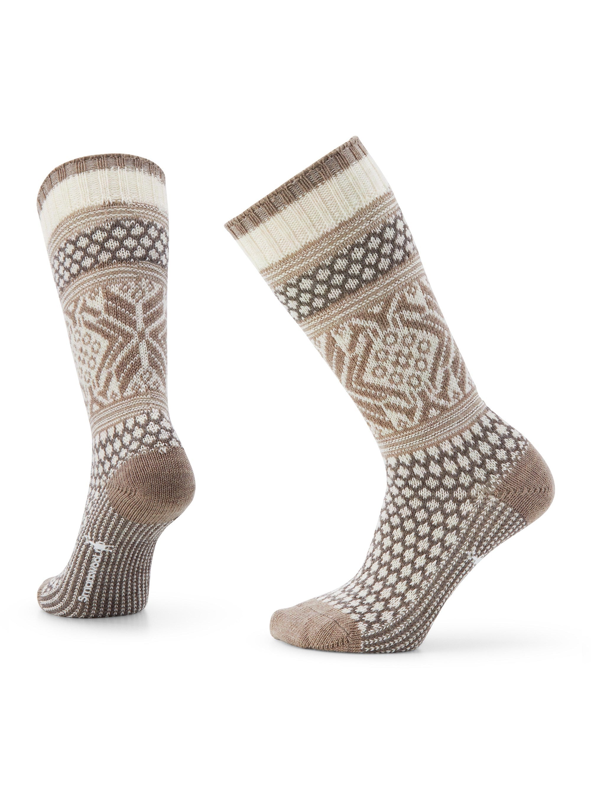 Smartwool Womens Everyday Cozy Popcorn Snowflake Crew Socks