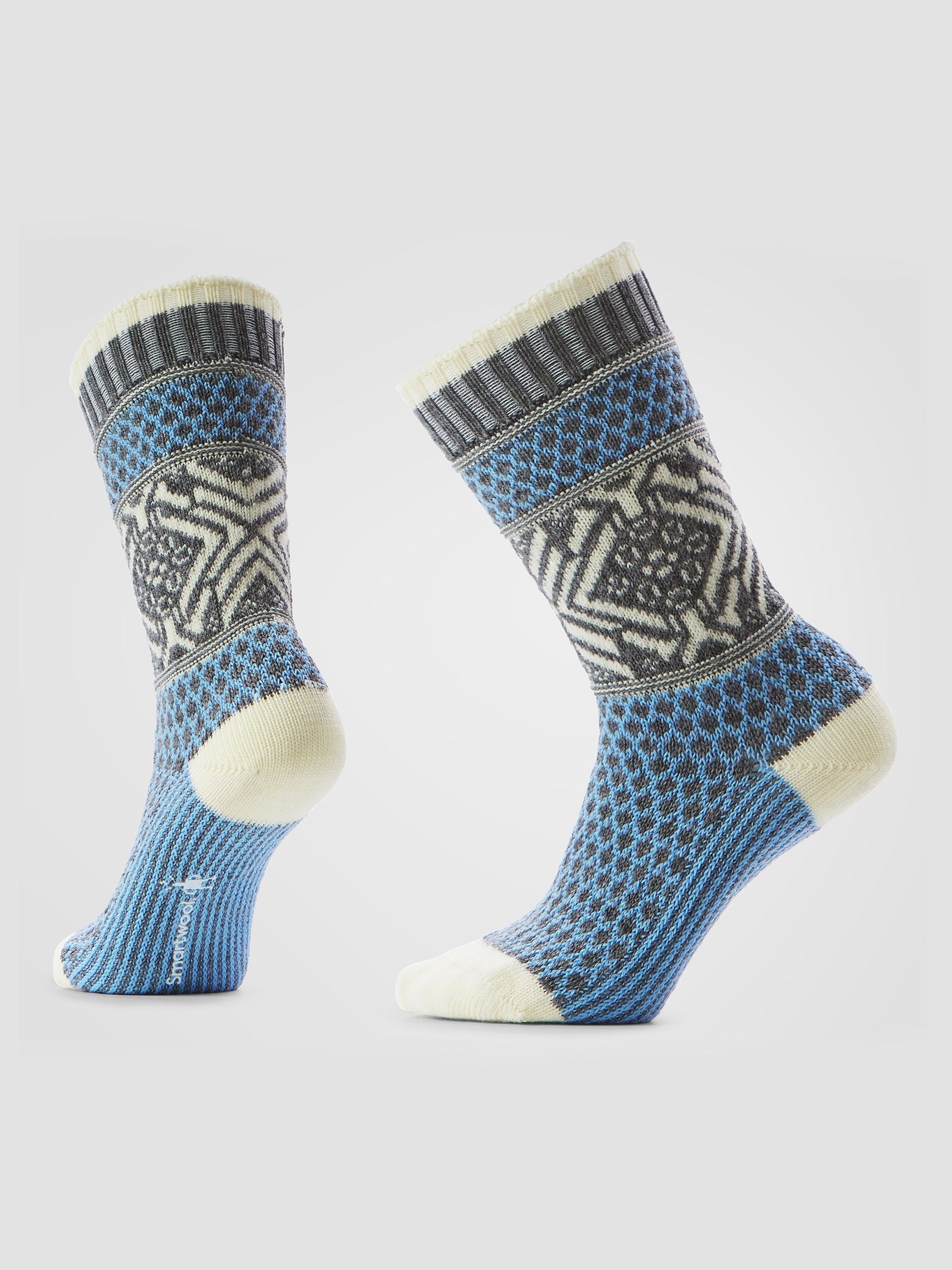 Smartwool Womens Everyday Cozy Popcorn Snowflake Crew Socks