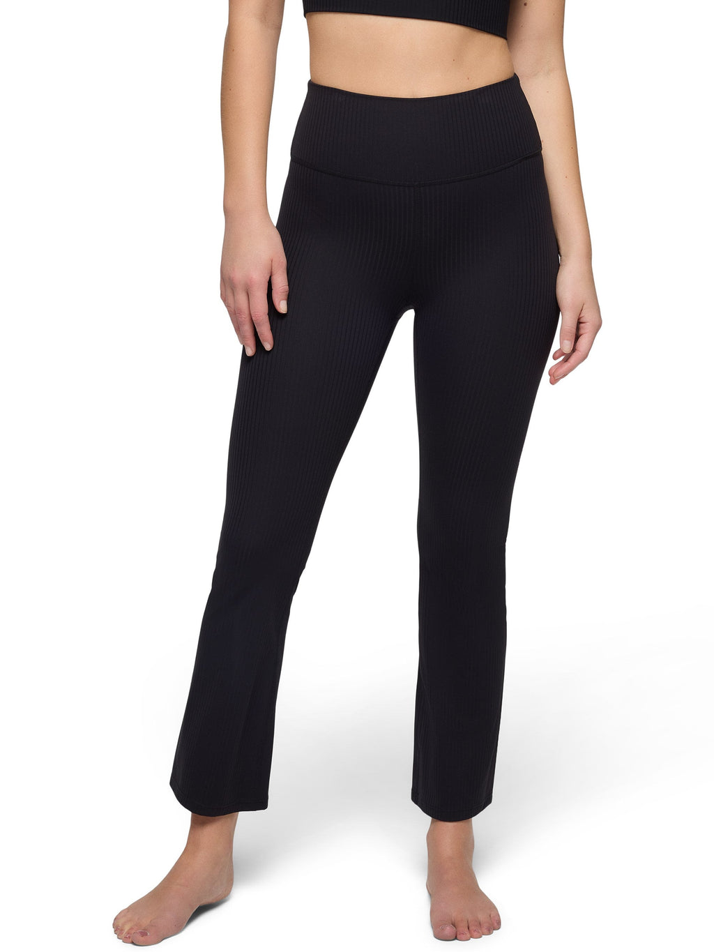 prAna Womens  Luxara Rib Flare Crop Leggings