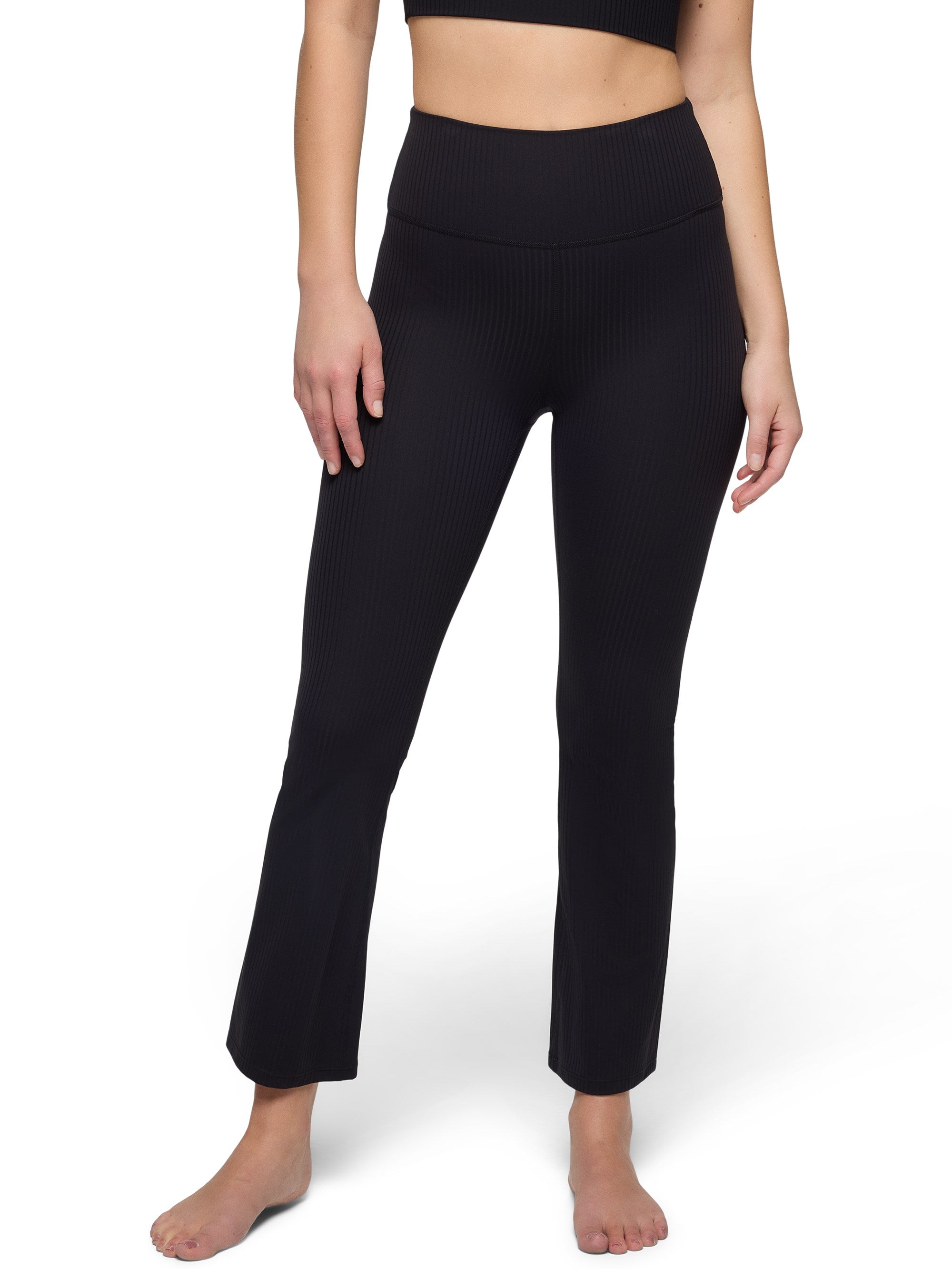 prAna Womens  Luxara Rib Flare Crop Leggings