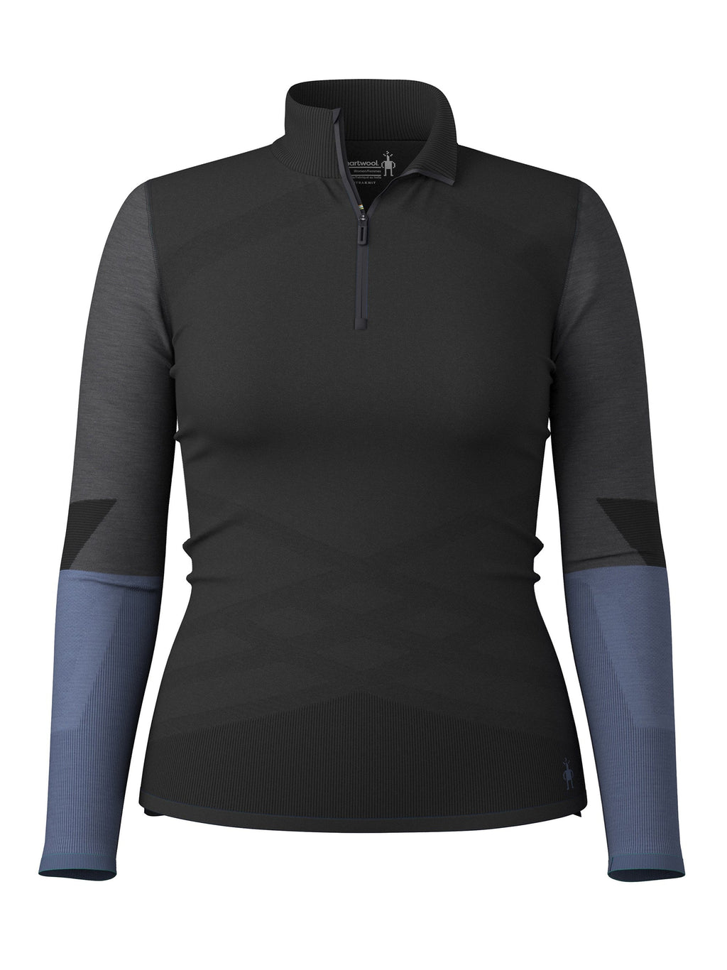Smartwool Womens Intraknit Thermal Merino Base Layer Colorblock 1/4 Zip