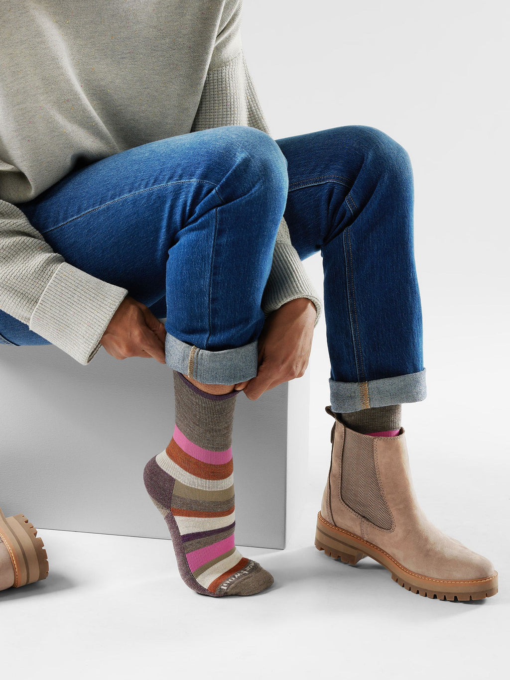 Smartwool Mens Everyday Multi-Stripe Crew Socks