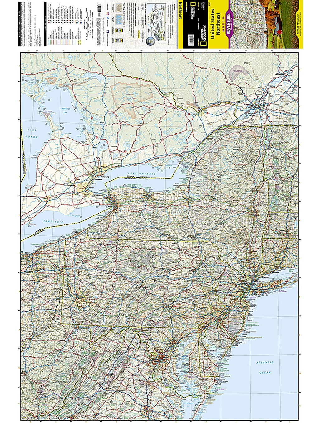 National Geographic United States, Northeast Map