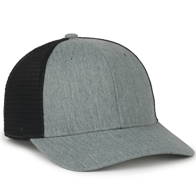 Outdoor Cap FLX672M ProFlex® Stretch Mesh Cap – Structured Pro Round Crown, Premium Cotton Twill, Adjustable Sweatband