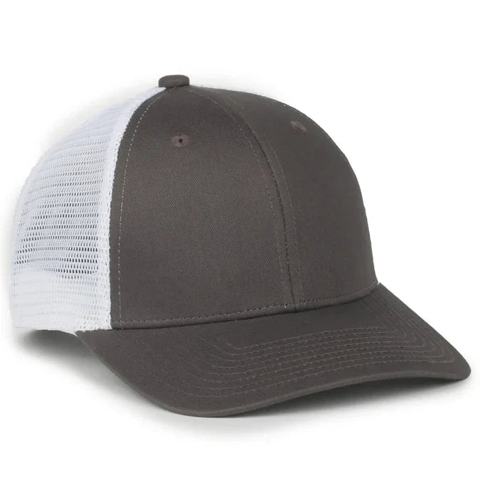 Outdoor Cap FLX672M ProFlex® Stretch Mesh Cap – Structured Pro Round Crown, Premium Cotton Twill, Adjustable Sweatband
