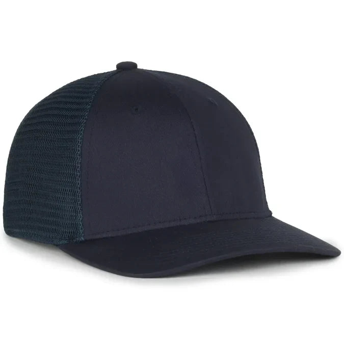 Outdoor Cap FLX672M ProFlex® Stretch Mesh Cap – Structured Pro Round Crown, Premium Cotton Twill, Adjustable Sweatband