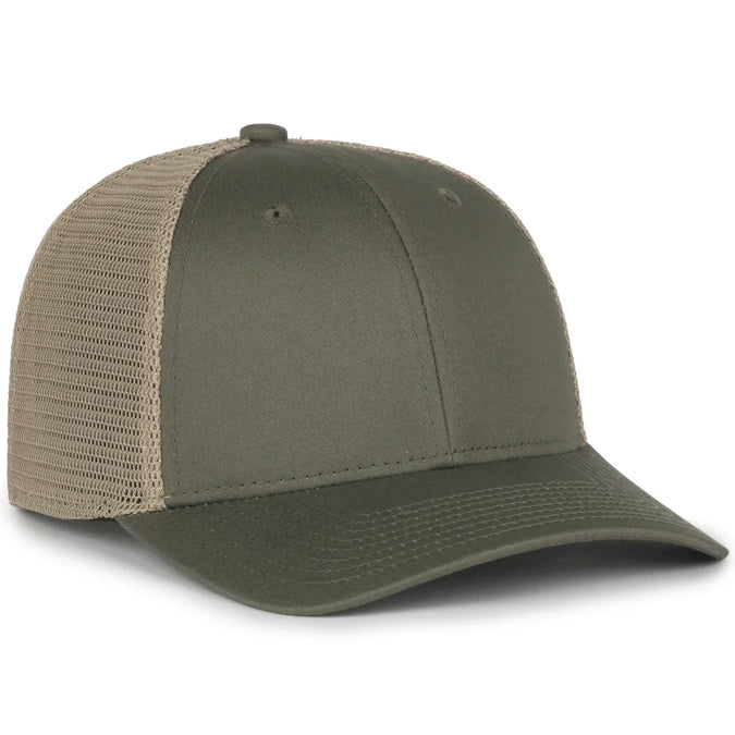 Outdoor Cap FLX672M ProFlex® Stretch Mesh Cap – Structured Pro Round Crown, Premium Cotton Twill, Adjustable Sweatband