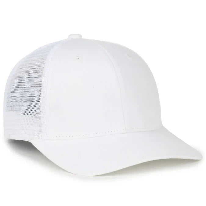 Outdoor Cap FLX672M ProFlex® Stretch Mesh Cap – Structured Pro Round Crown, Premium Cotton Twill, Adjustable Sweatband