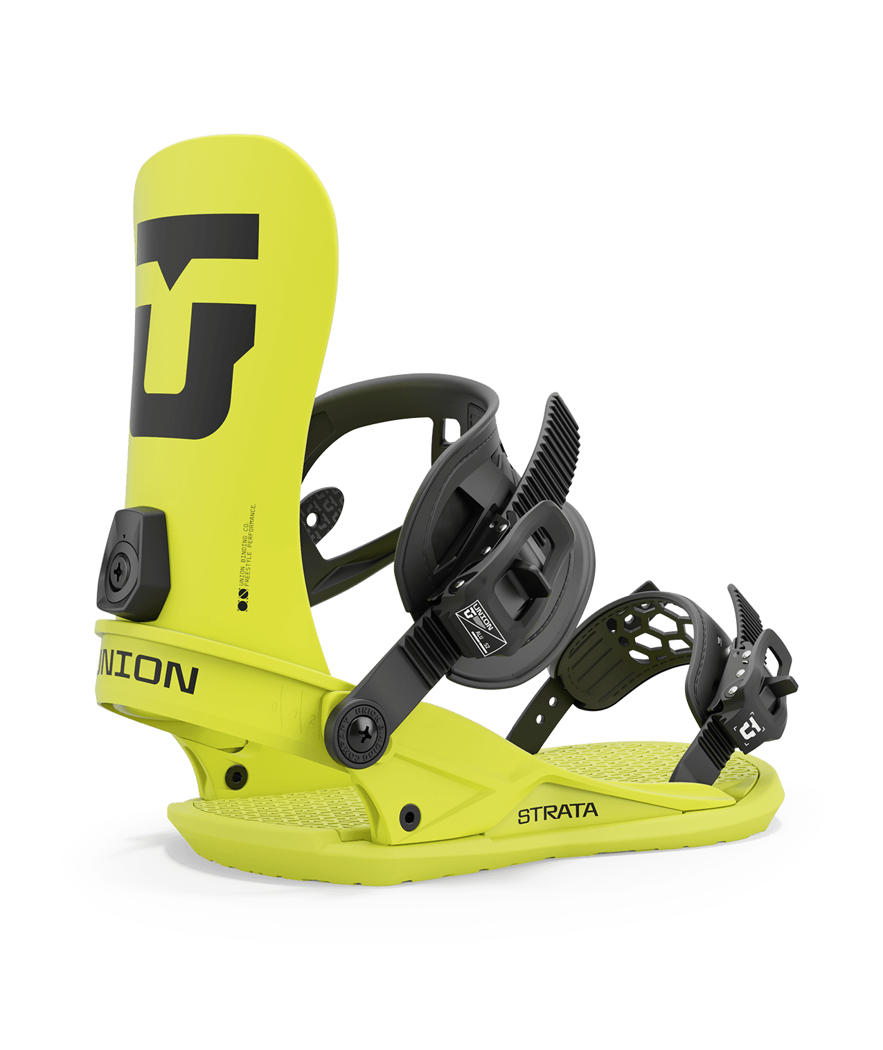 Union Strata Snowboard Bindings - Men's 2025 | Fan Favorite Freestyle Bindings: Soft, Surfy, and Shock-Absorbing for a Smooth Thrill on Any Terrain