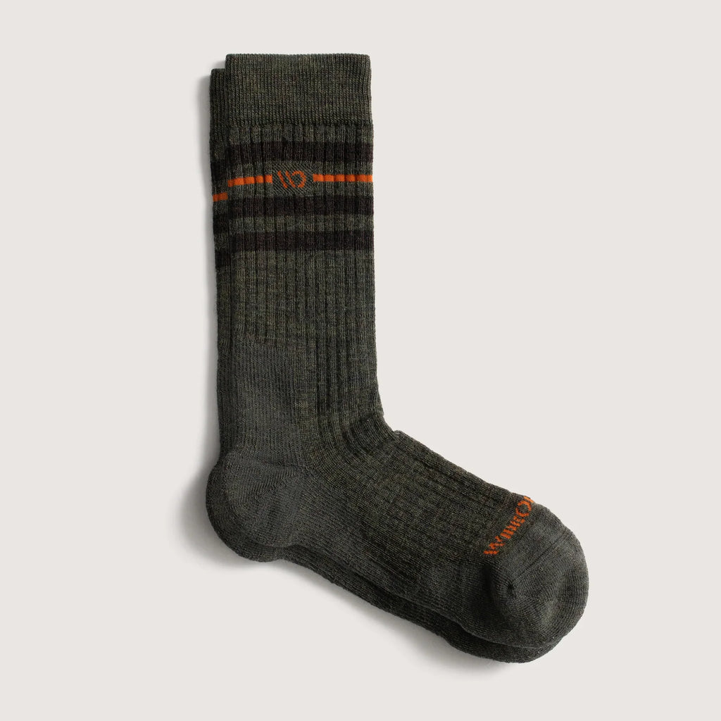 Wide Open Vintage Stripe Midweight Crew Sock - Men's