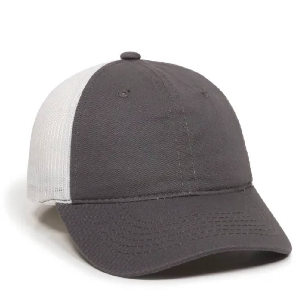 Outdoor Cap FWT-130 Garment Washed Trucker Hat – Unstructured Low Crown, Mesh Back, Adjustable Closure