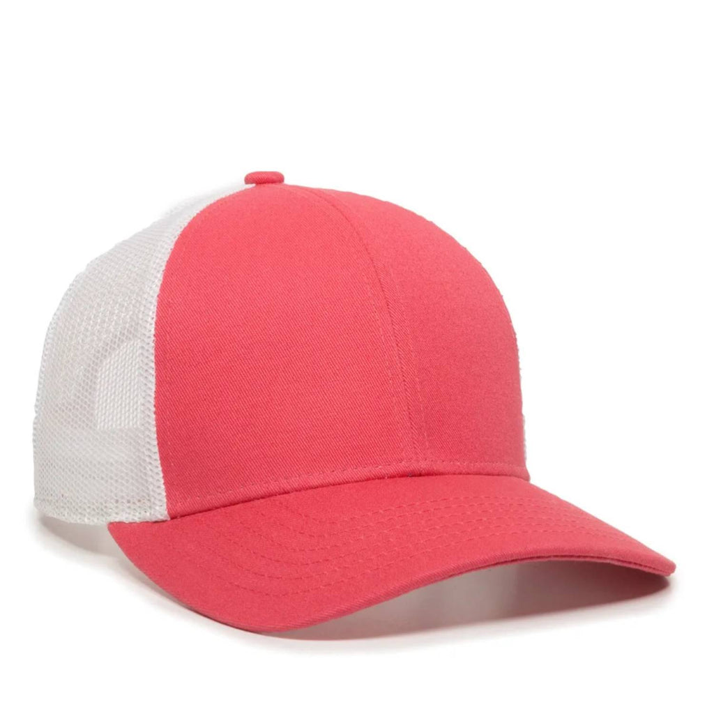 Outdoor Cap OC770 Premium Low Profile Trucker Cap – Pro Round Crown Structured Hat with Mesh Back Panels