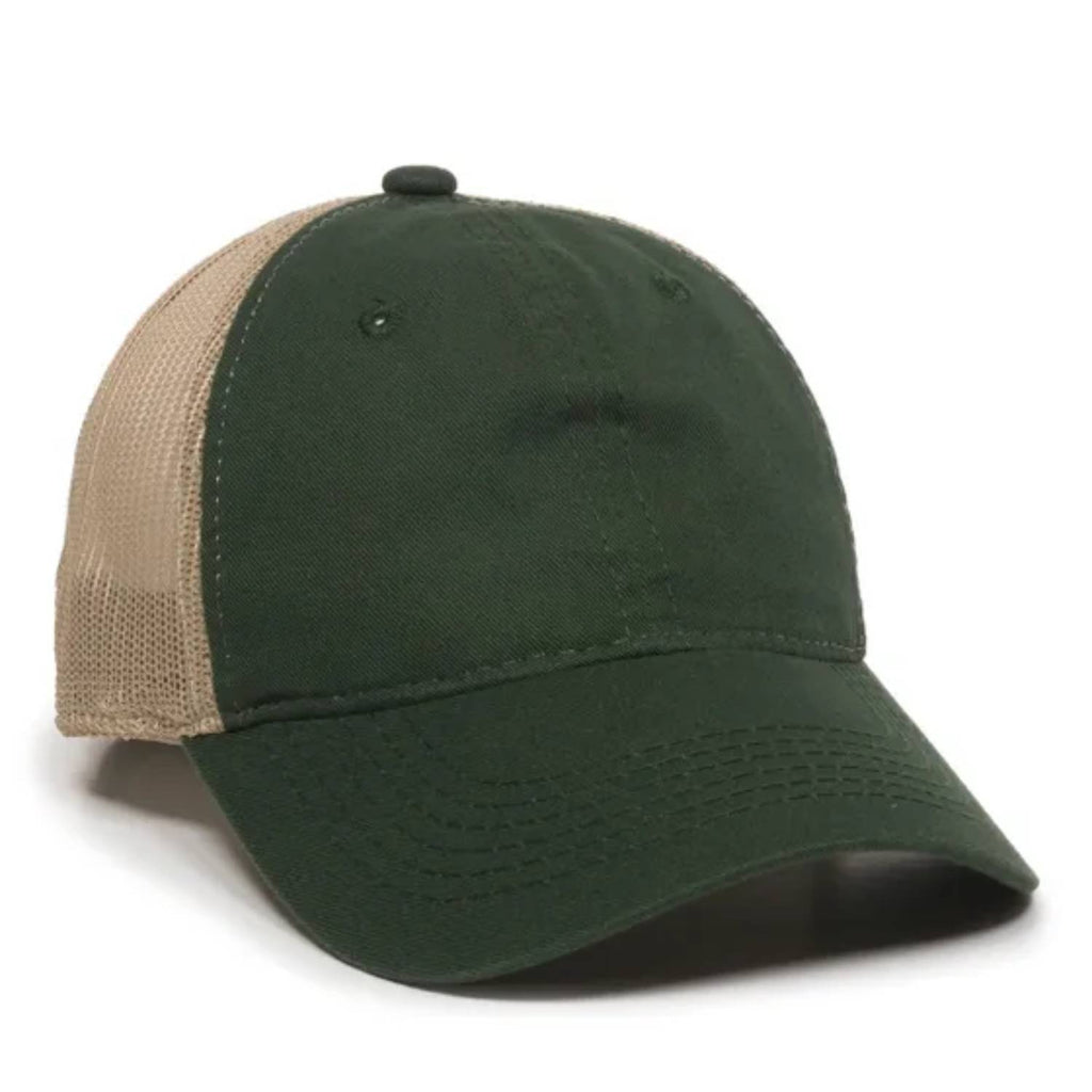 Outdoor Cap FWT-130 Garment Washed Trucker Hat – Unstructured Low Crown, Mesh Back, Adjustable Closure
