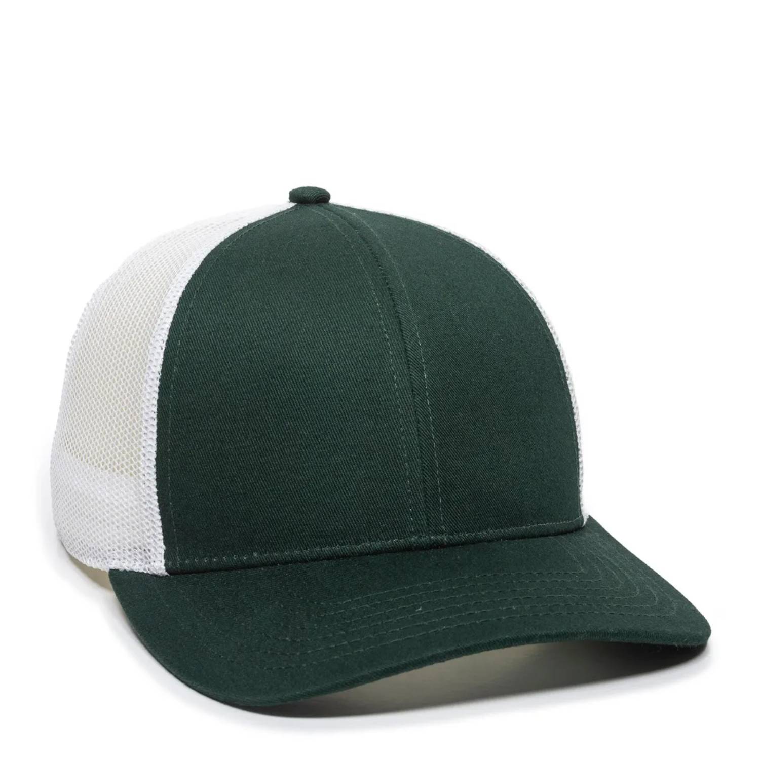 Outdoor Cap OC770 Premium Low Profile Trucker Cap – Pro Round Crown Structured Hat with Mesh Back Panels