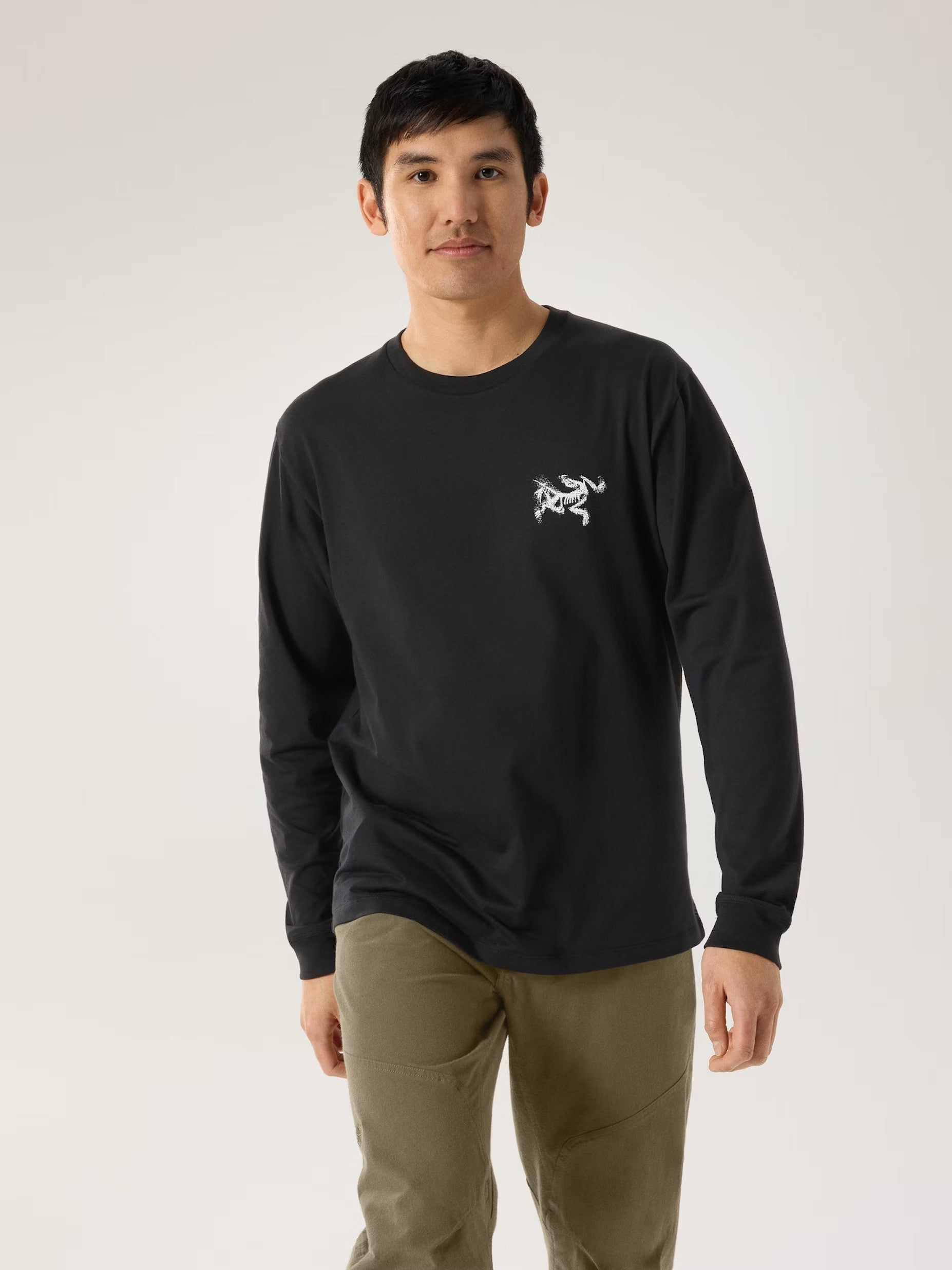 Arc'teryx Kragg SL Cotton Bird Title Long Sleeve - Men’s Lightweight Organic Cotton Logo Shirt