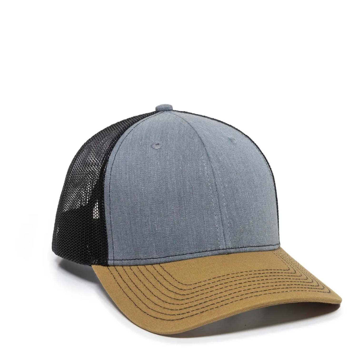 Outdoor Cap OC771 Premium Modern Trucker Cap – Pro Round Crown, Mesh Back, Structured Fit, Adjustable Snapback