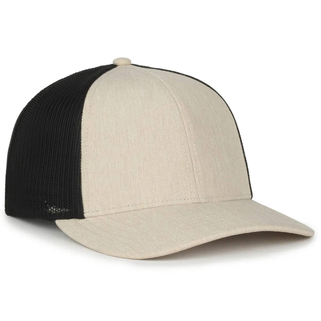 Outdoor Cap OC770 Premium Low Profile Trucker Cap – Pro Round Crown Structured Hat with Mesh Back Panels